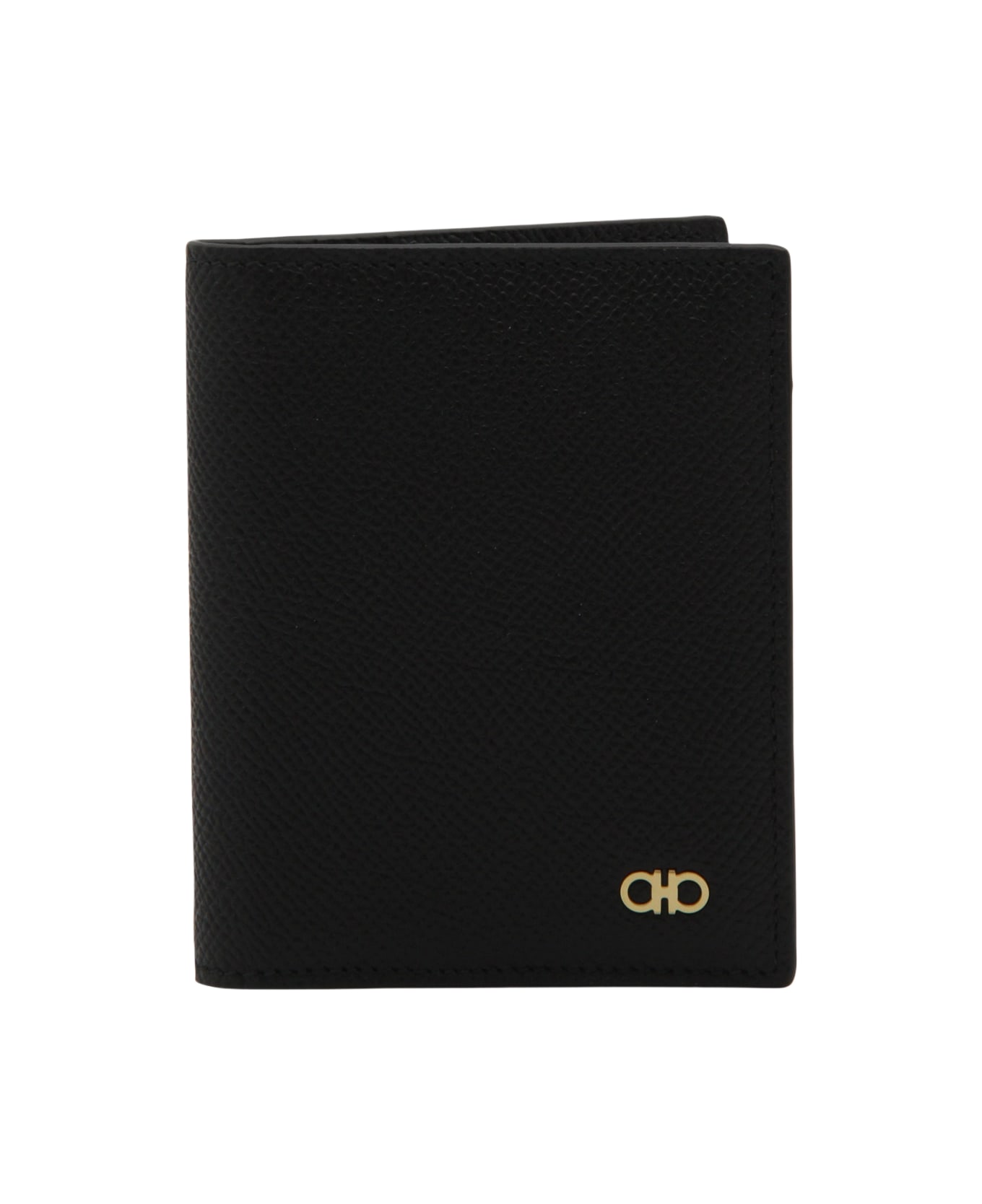 Ferragamo Black Leather Card Holder - Black