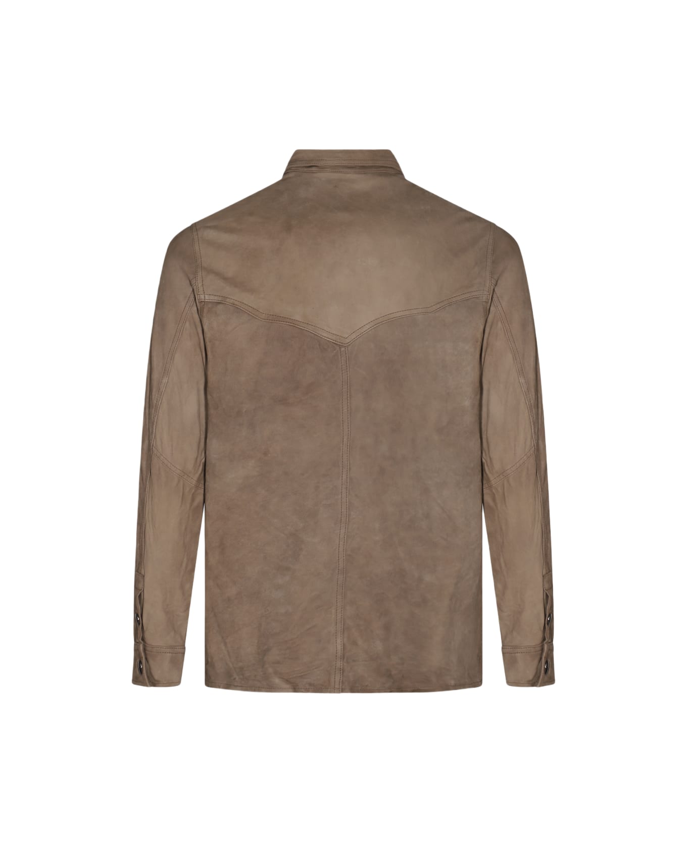 Giorgio Brato Brown Leather Western Jacket レザージャケット
