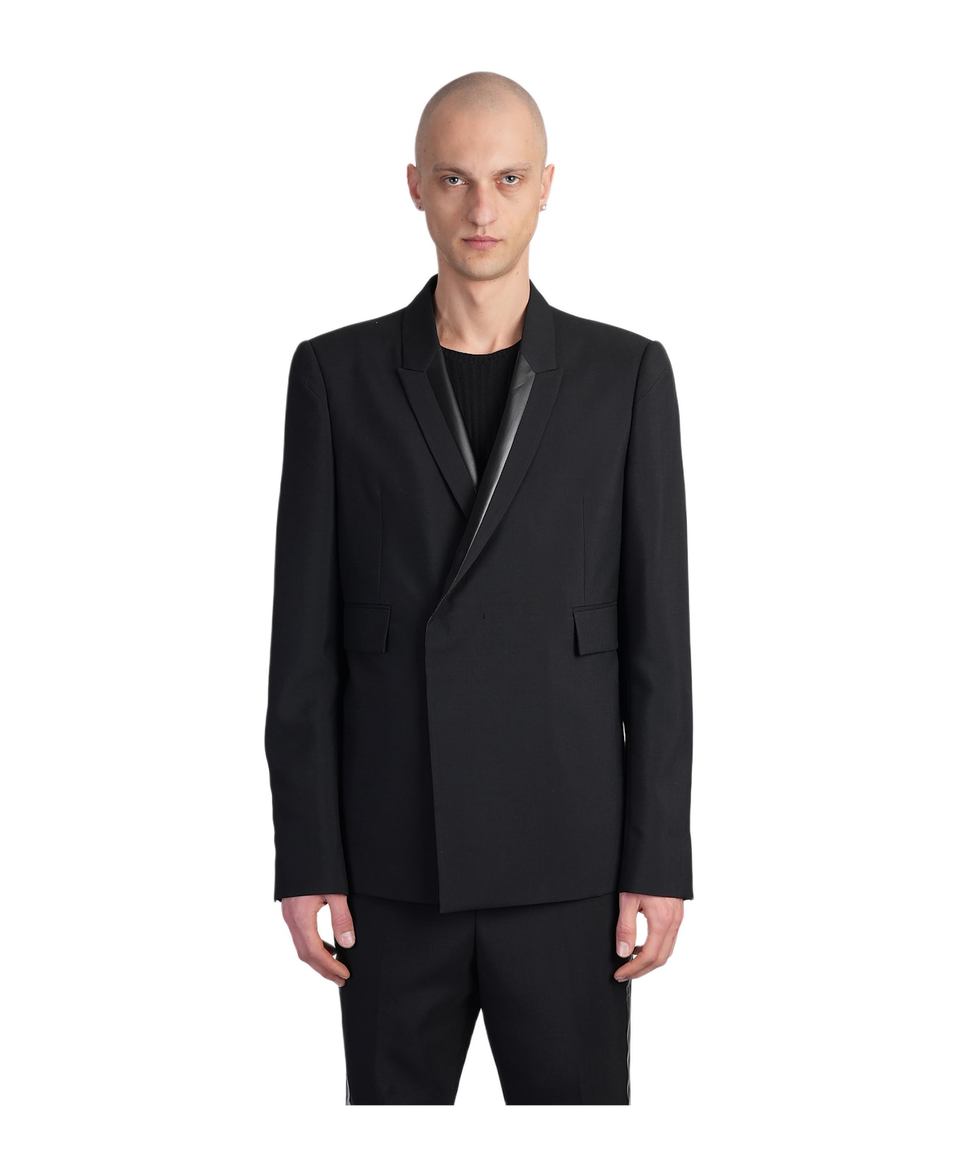 Sapio N 4 Blazer In Black Wool - black