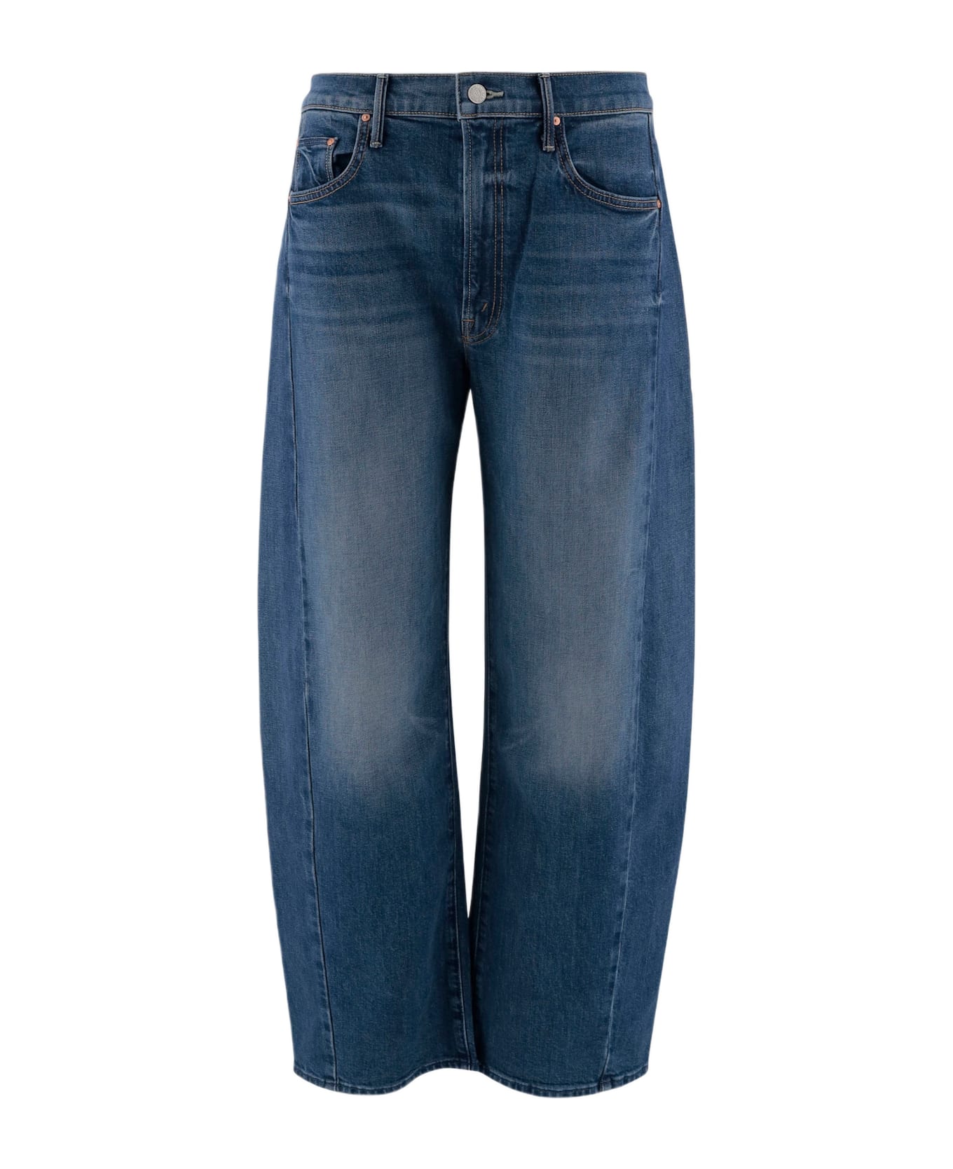 Mother Full-pipe Flood Cotton Srtetch Jeans - Denim
