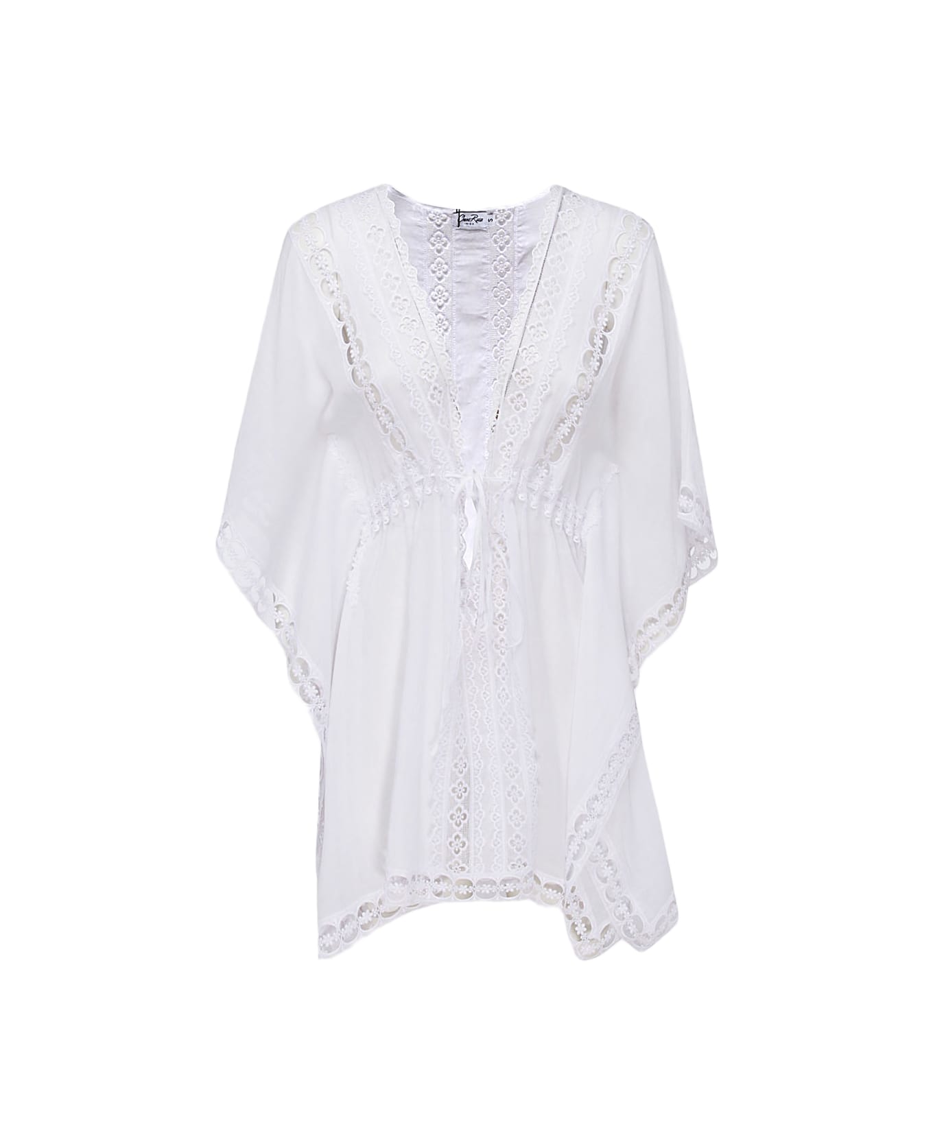Charo Ruiz White Cotton Blend Dress ワンピース＆ドレス