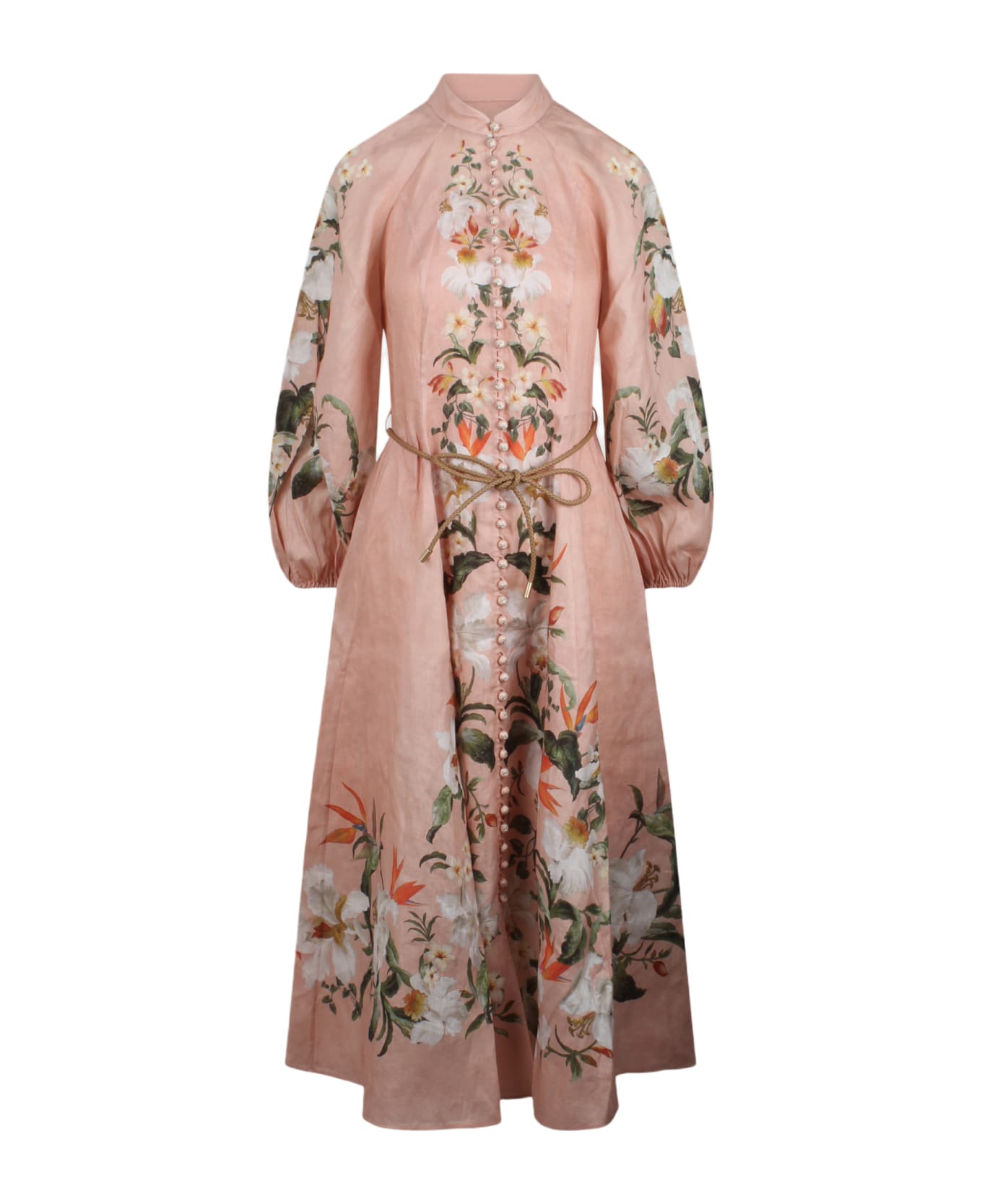 Zimmermann Lexi Billow Long Dress - Pink & Purple ワンピース＆ドレス