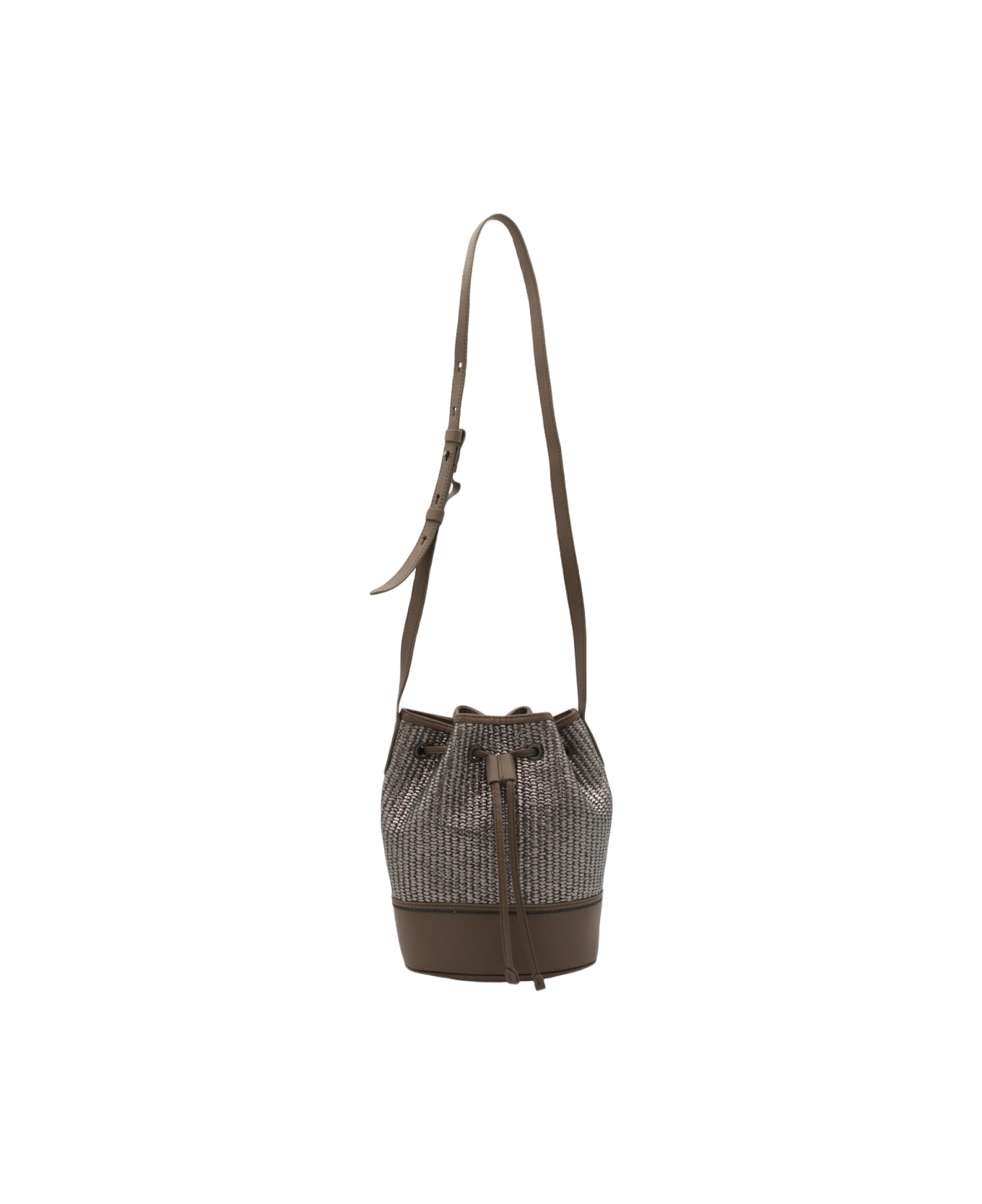 Brunello Cucinelli Brown Leather Crossbody Bag