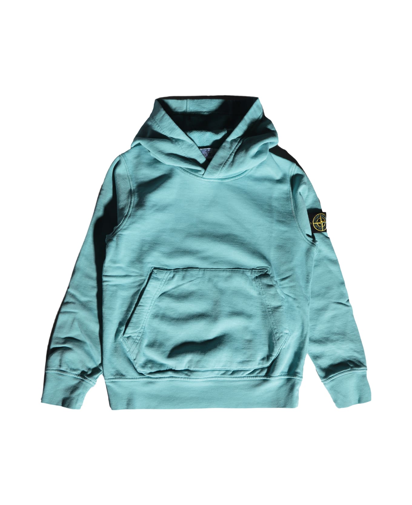 Stone Island Light Blue Cotton Sweatshirt - TURQUOISE