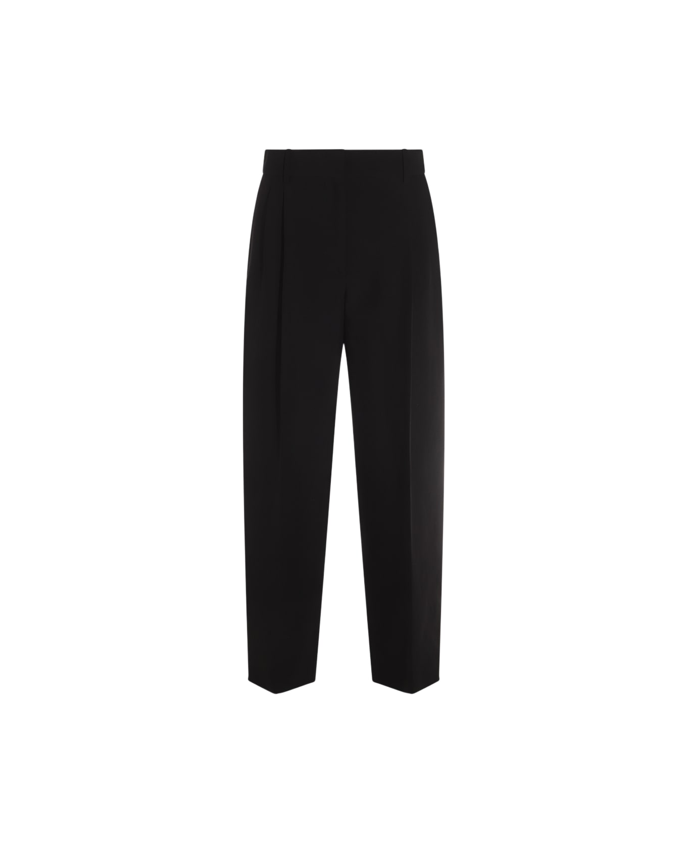 The Row Black Wool Lilas Pants - Black
