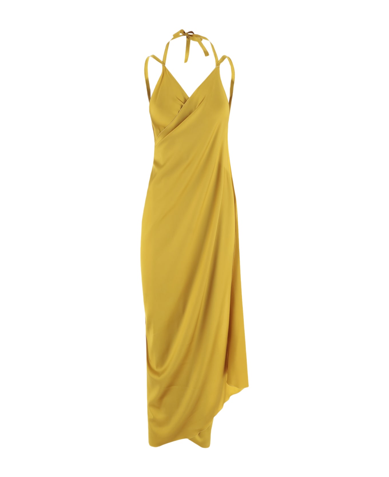 Stephan Janson Stretch Silk Draped Dress - Miele