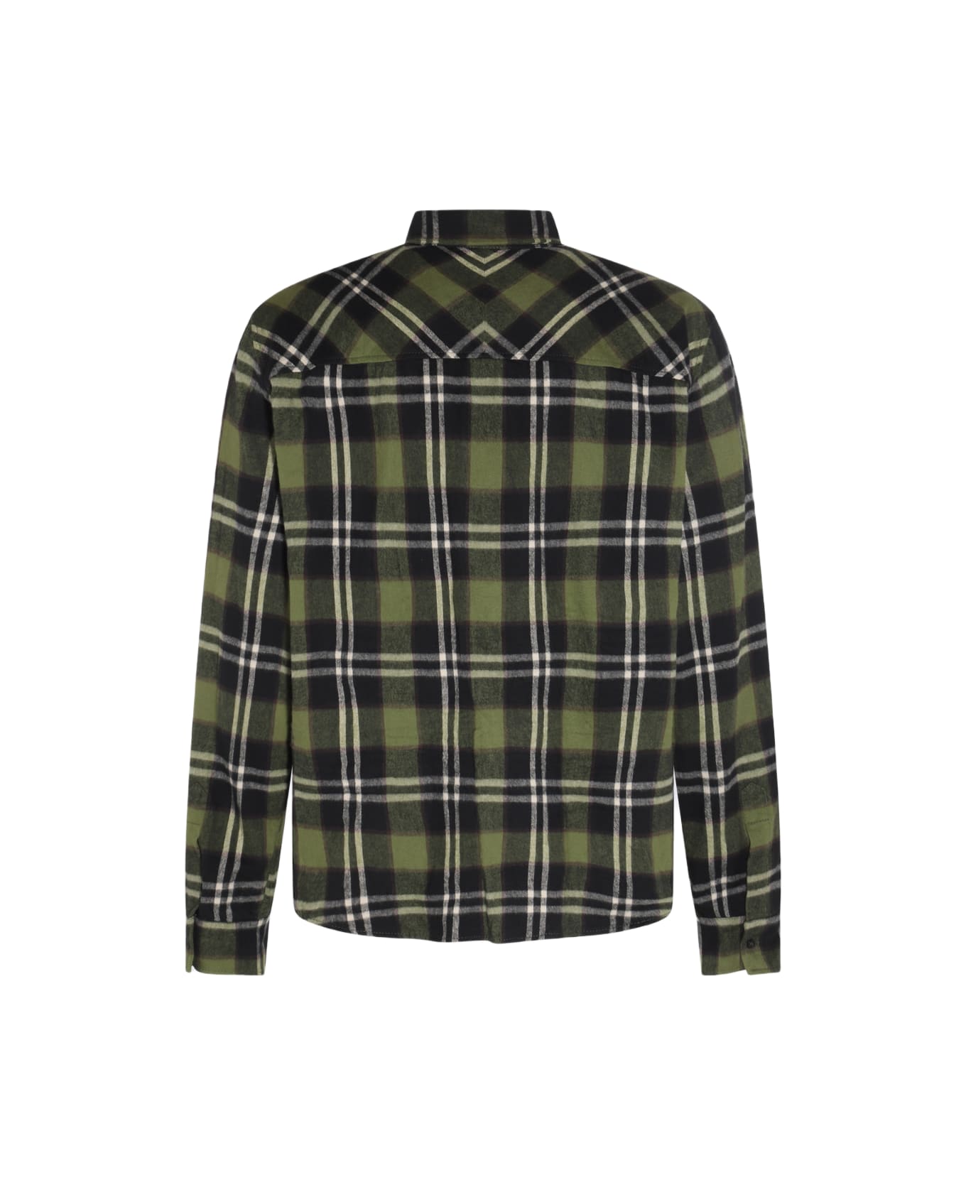 Dsquared2 Green And Brown Cotton Plaid Print Flannel Shirt - Green/Brown