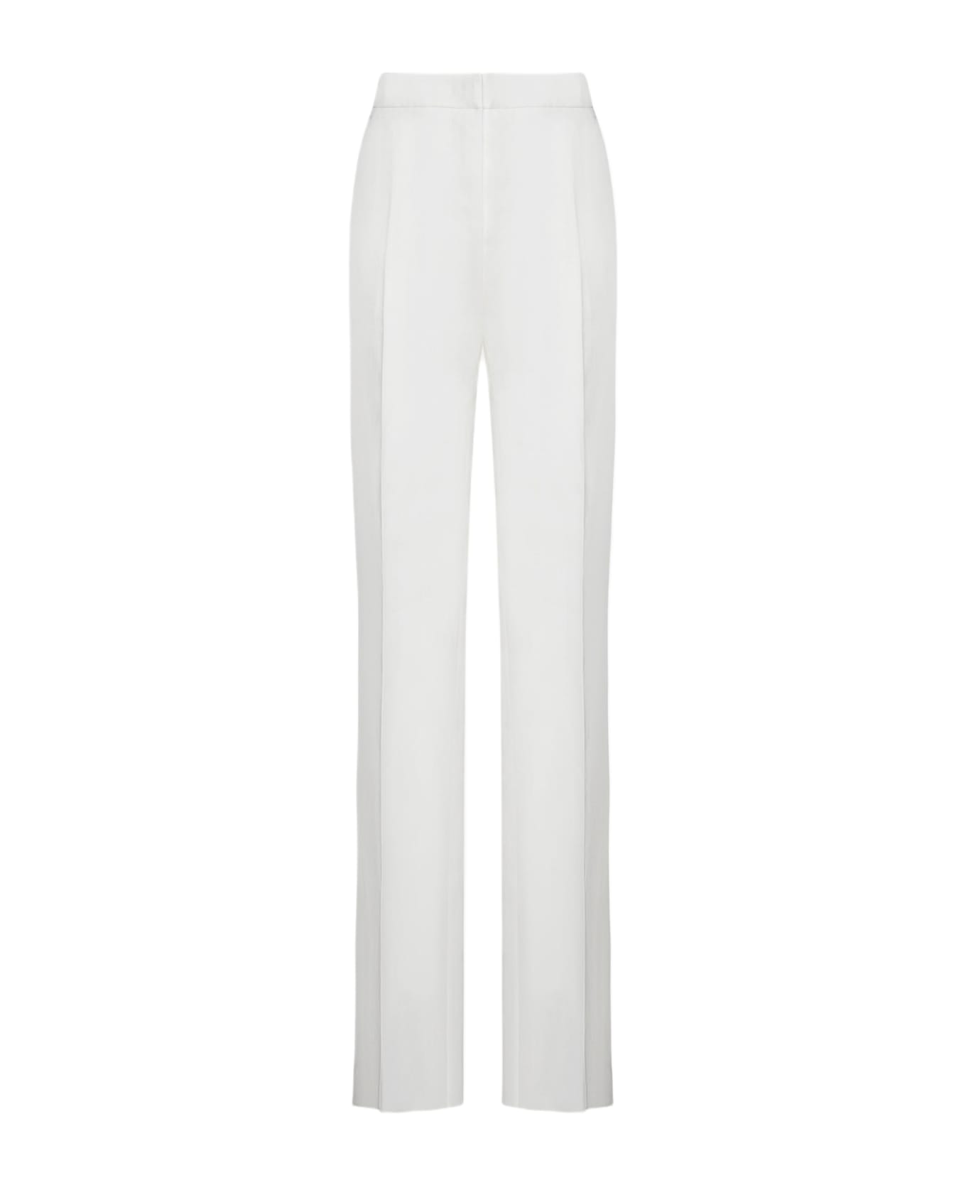 Max Mara Brusson Linen Trousers - Bianco
