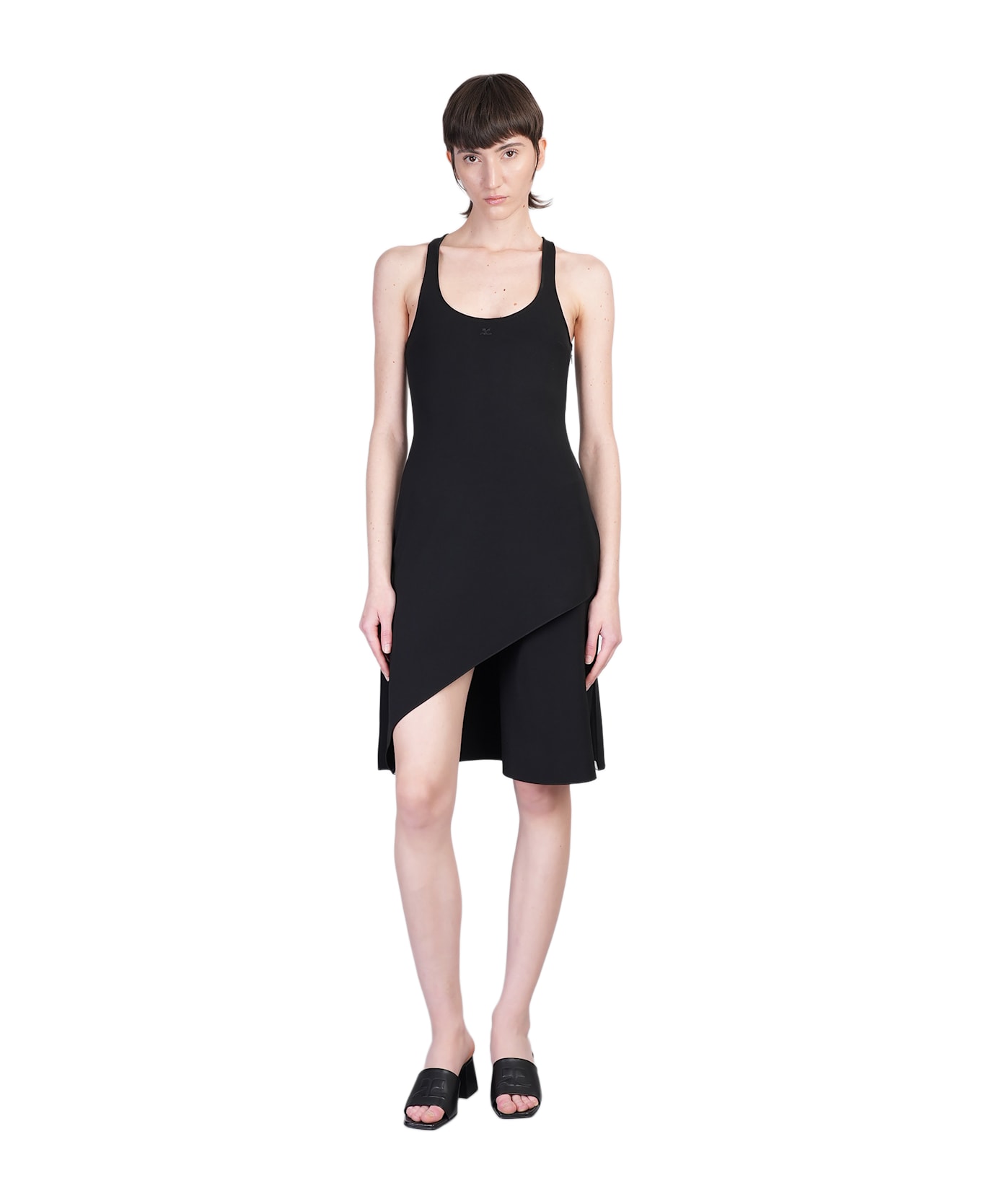 Courrèges Dress Woman In Black Polyester - black