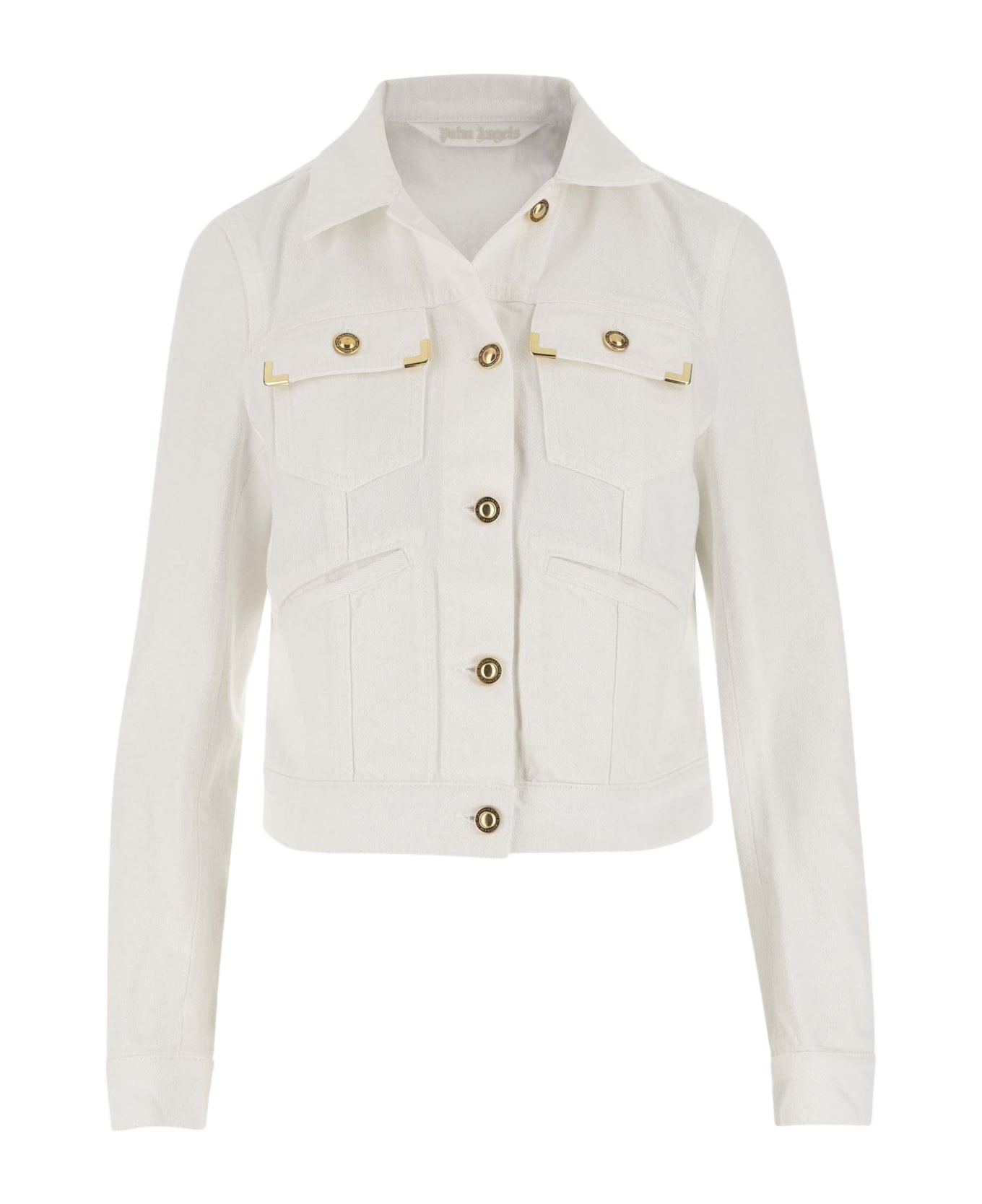 Palm Angels Cotton Denim Jacket - White