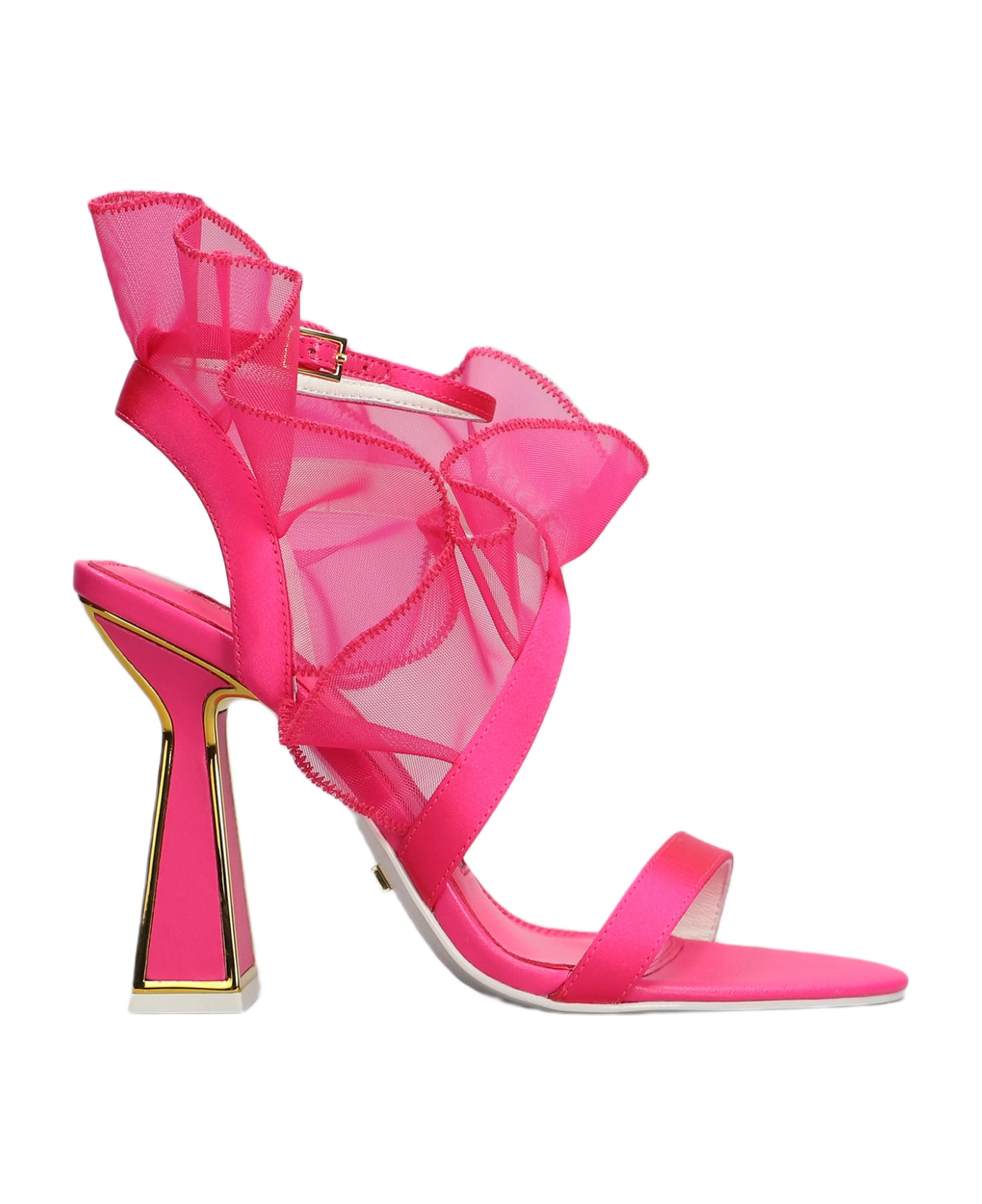 Kat Maconie Amba Sandals In Fuxia Satin - fuxia