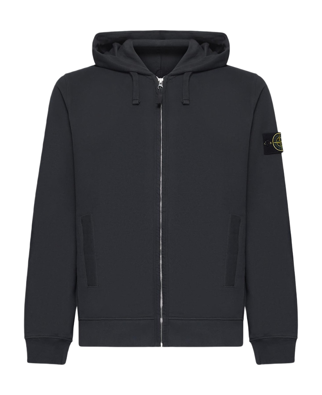 Stone Island Cotton Zip-up Hoodie | italist Stone Island Cotton Zip-up Hoodie | italist
