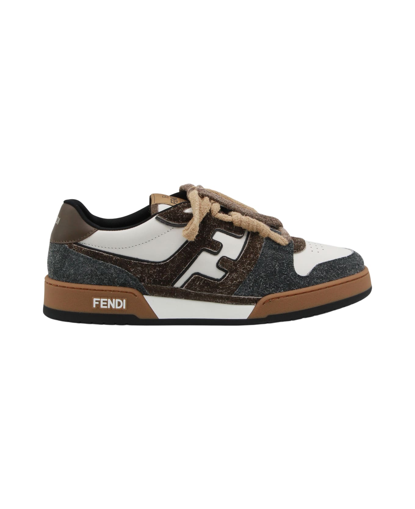 Fendi Sand And Brown Match Sneakers - SAND/BROWN