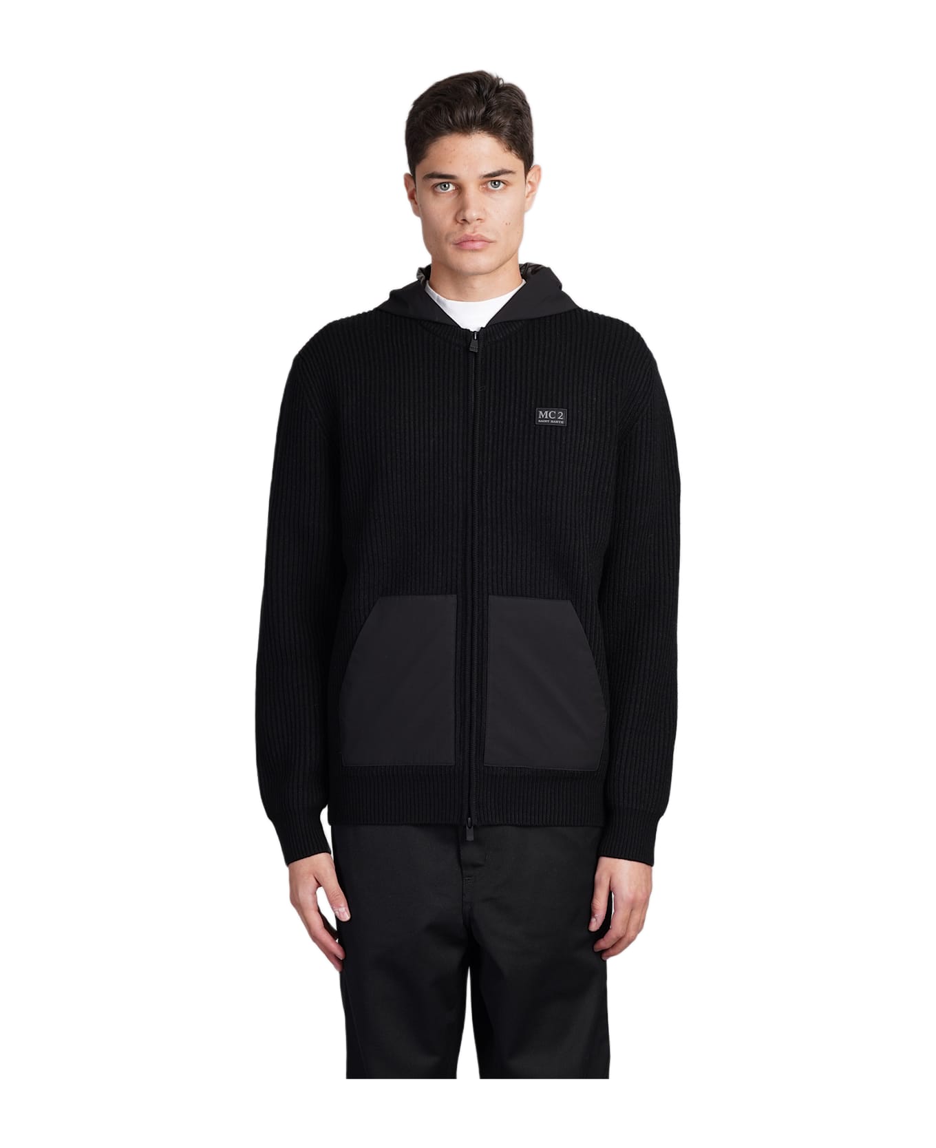 MC2 Saint Barth Wiberg Knitwear In Black Wool - black