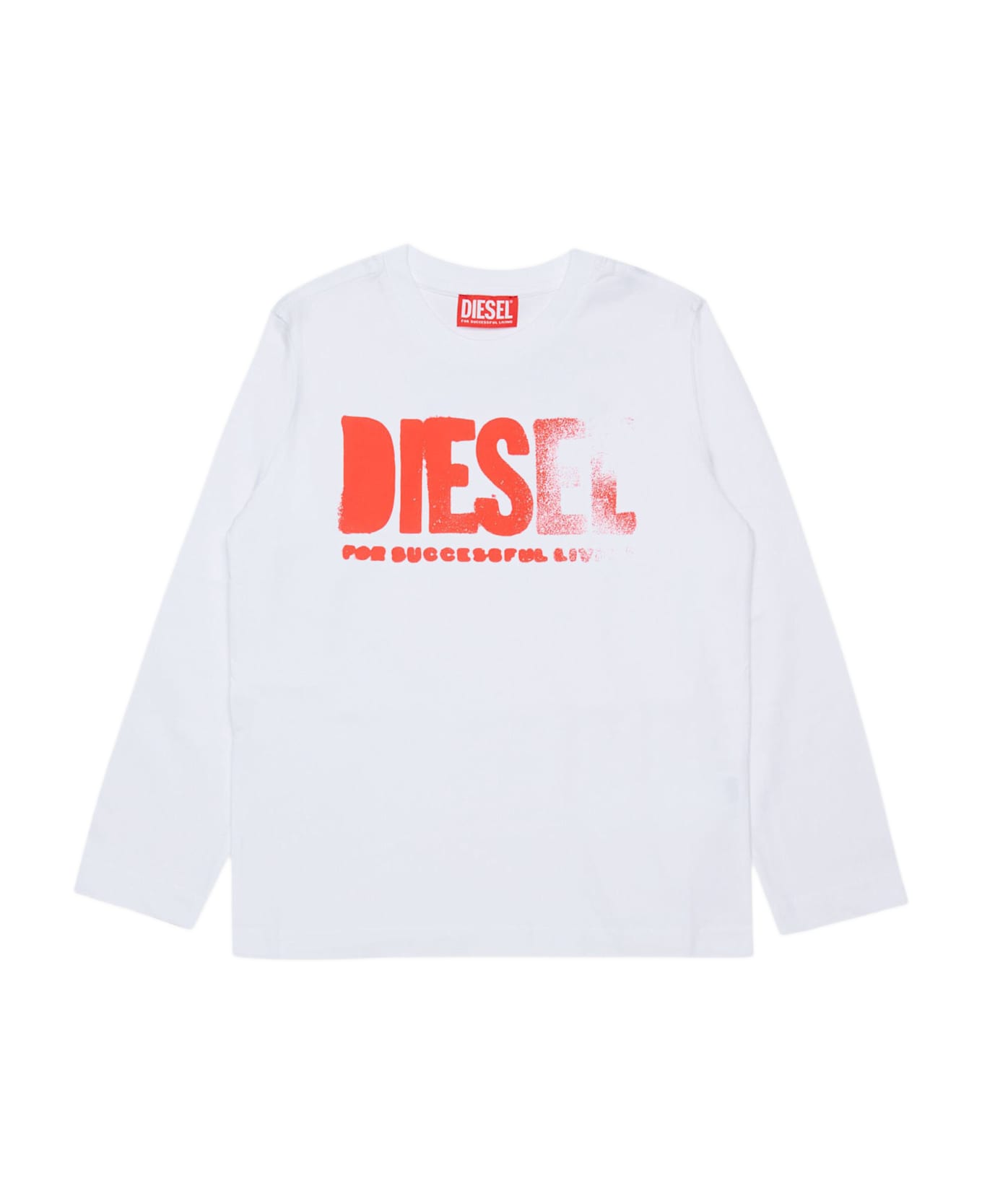 Diesel Cotton Slider Sweatshirt With Logo - White