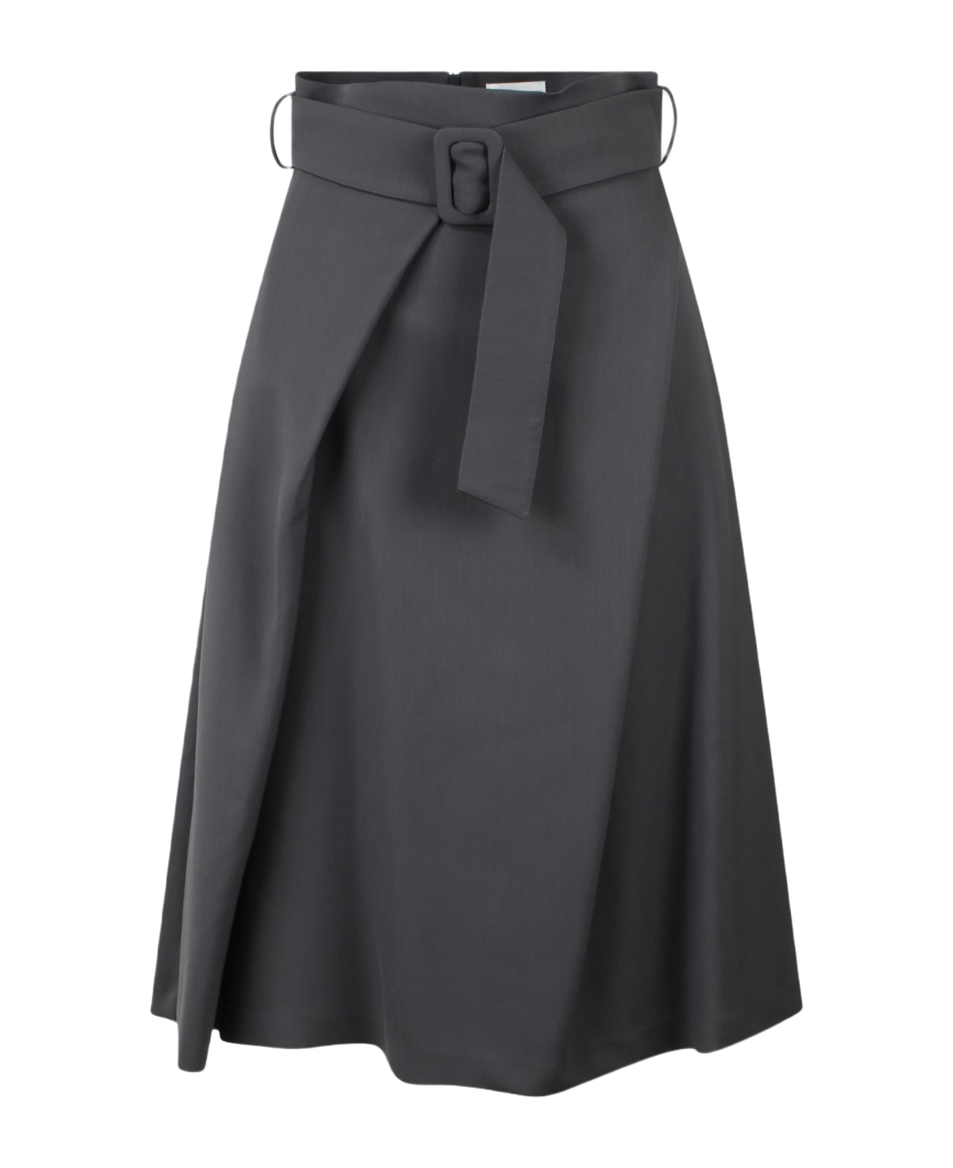 Parosh Belted Midi Skirt - Grey スカート