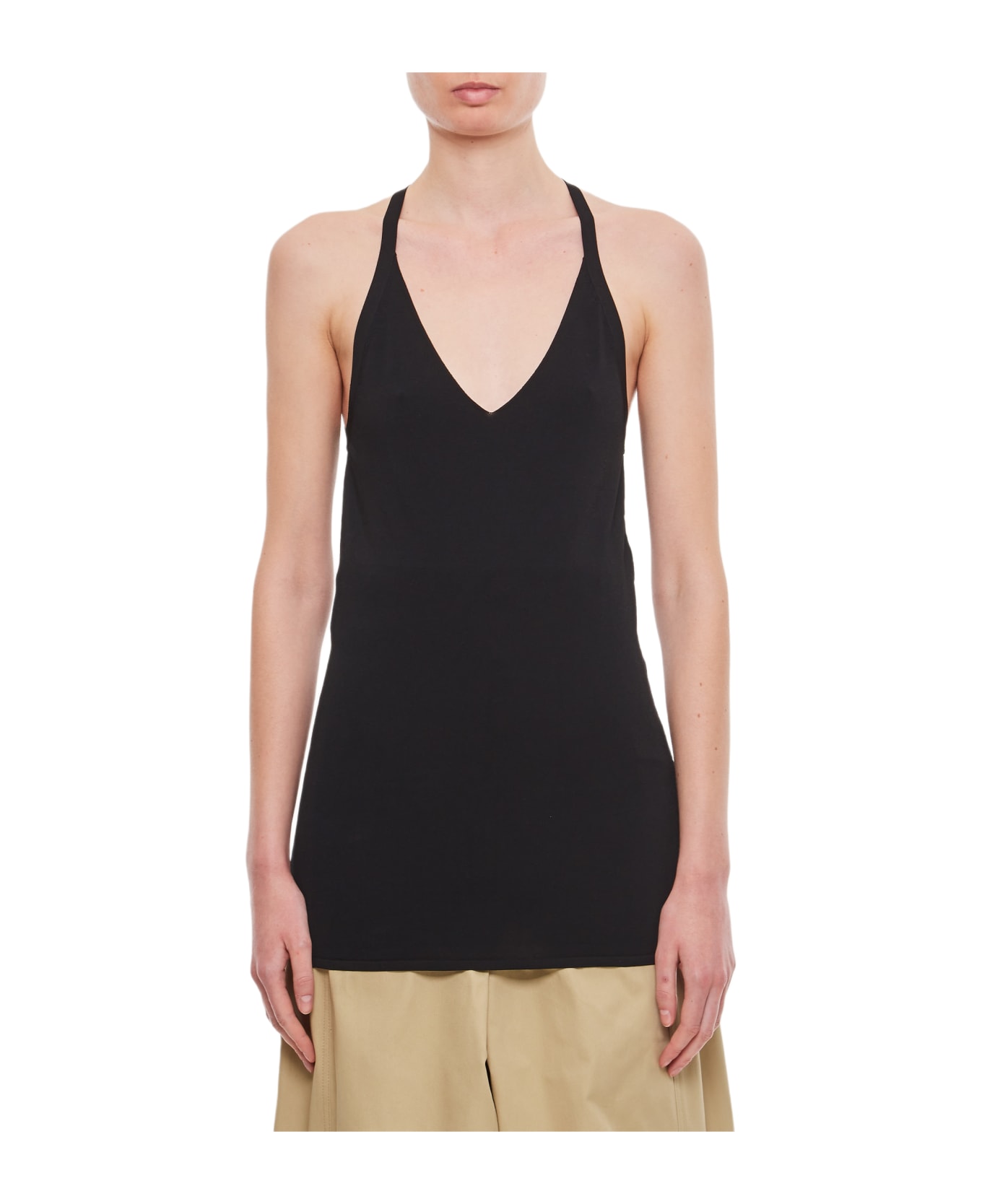 Quira Viscose Dancer Tank Top - Black