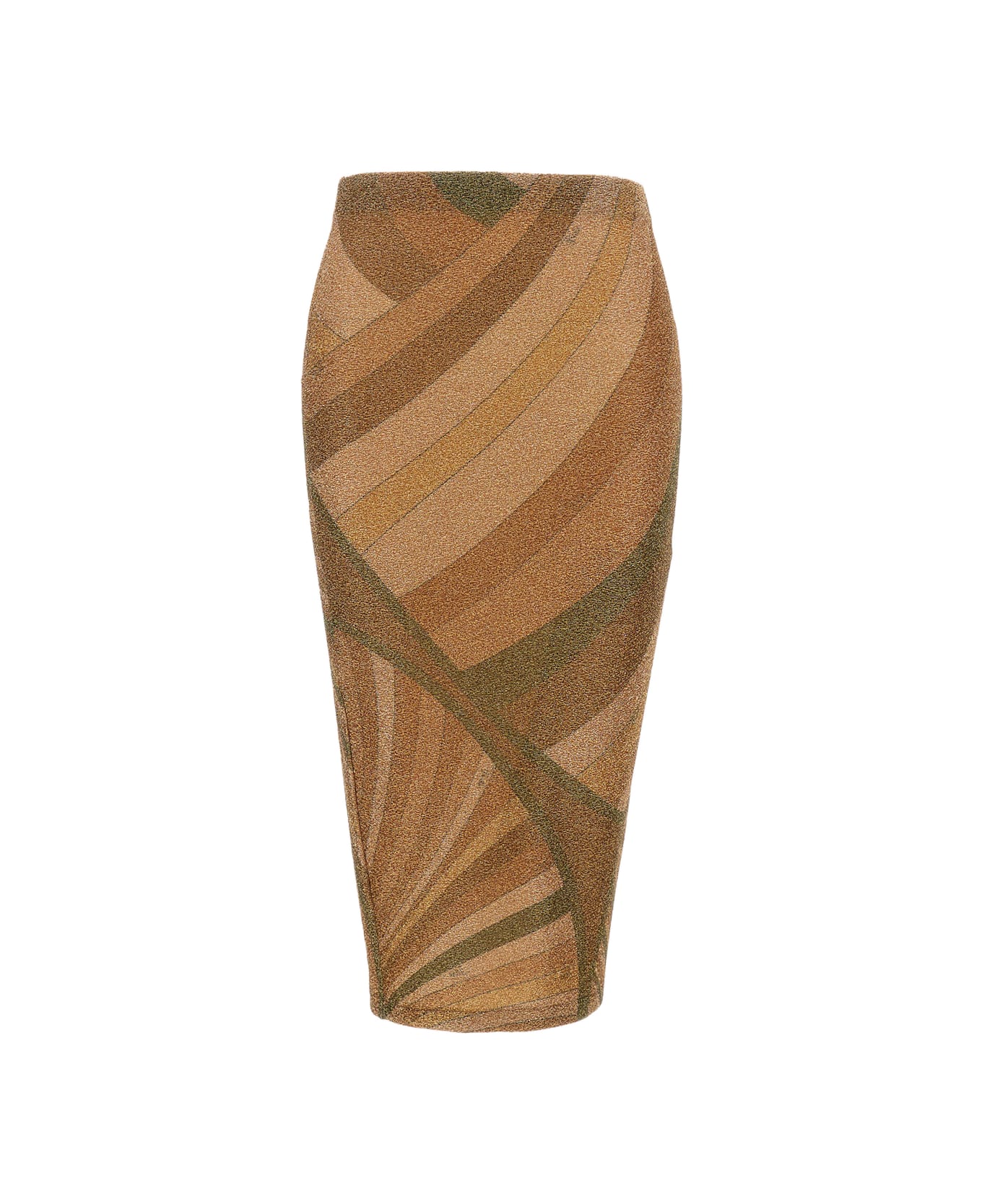 Pucci Midi Skirt Jersey Lame
 - Golden