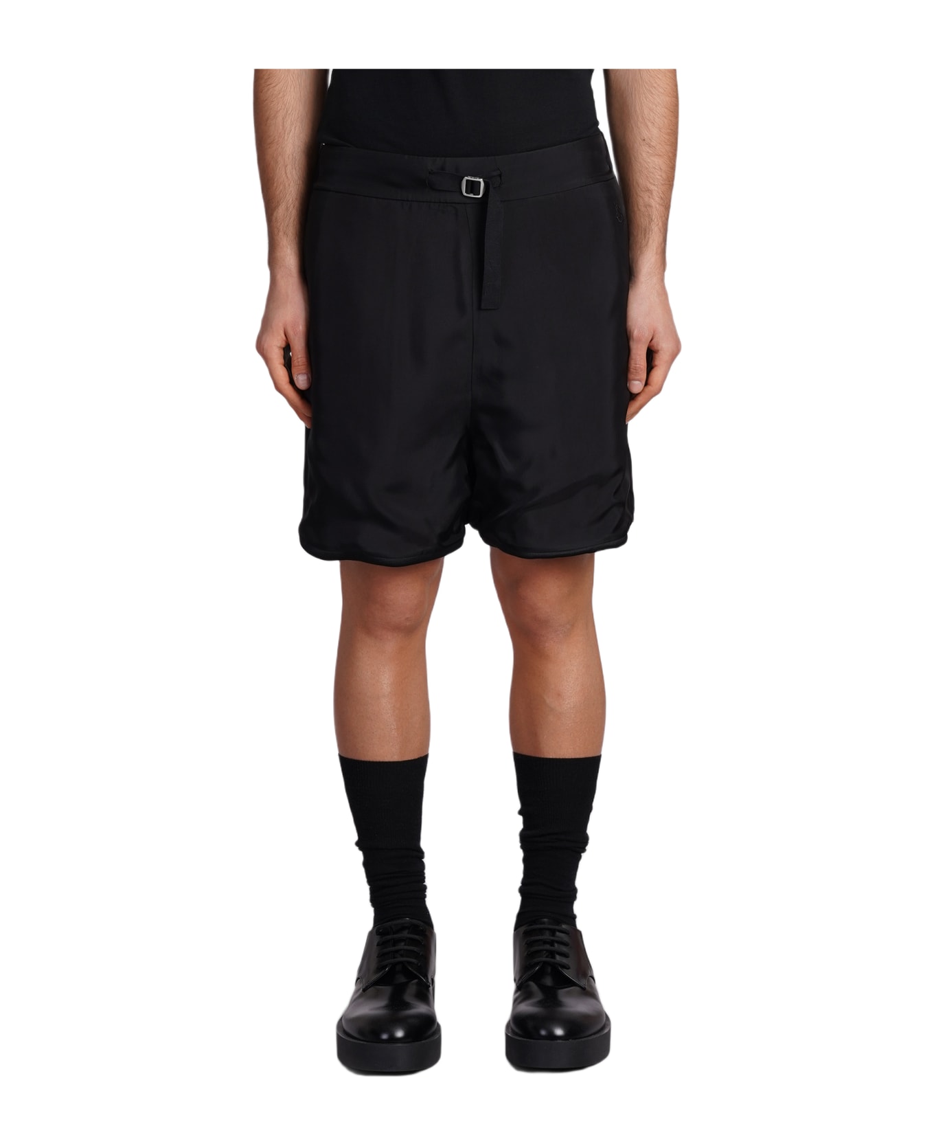 Jil Sander Shorts In Black Viscose - black ショートパンツ