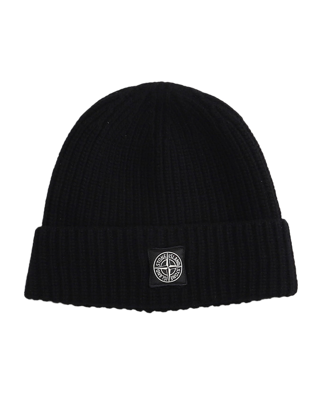 Stone Island Hats In Black Wool - black