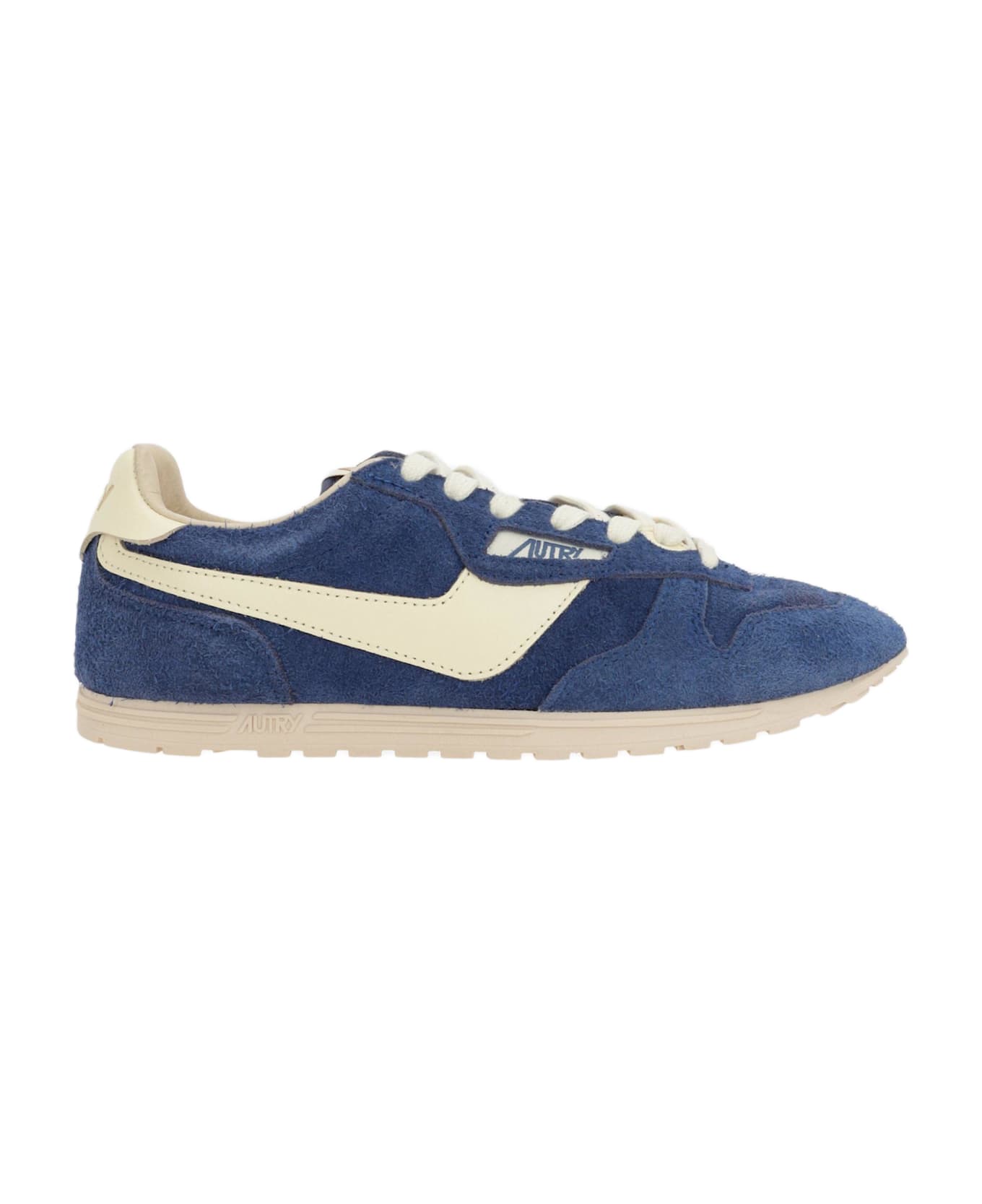Autry Windspin Sneaker In Suede - Blu
