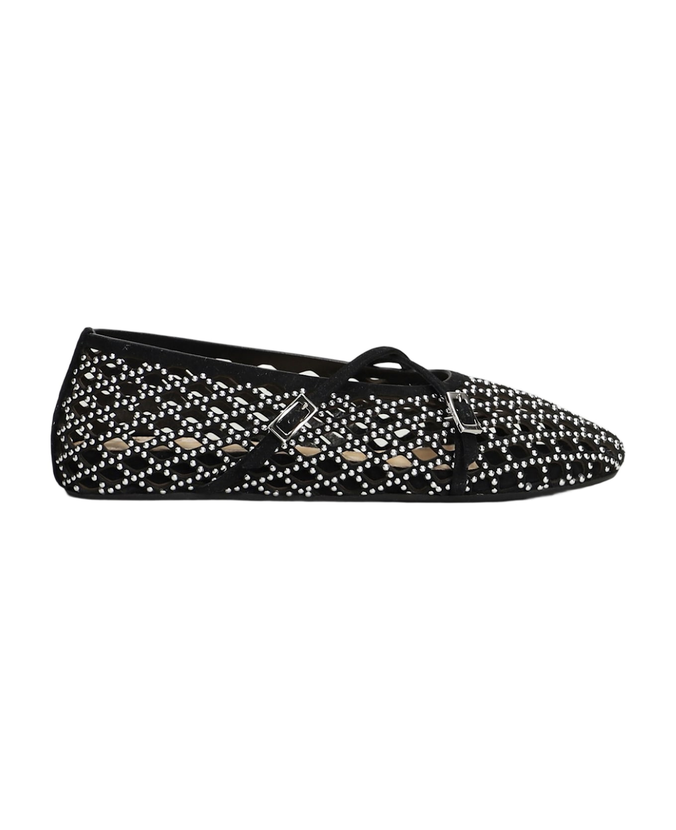 Mach 
Mach Ballet Flats In Black Leather - black