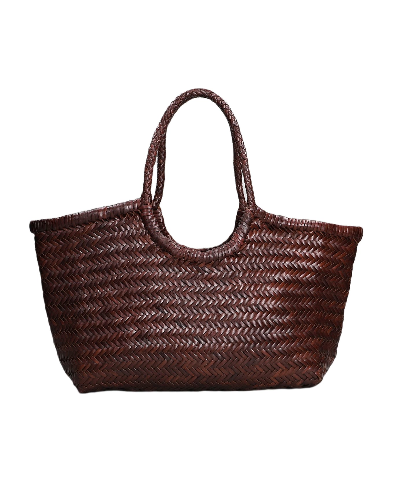 Dragon Diffusion Nantucket Basket Big Tote In Brown Leather - brown