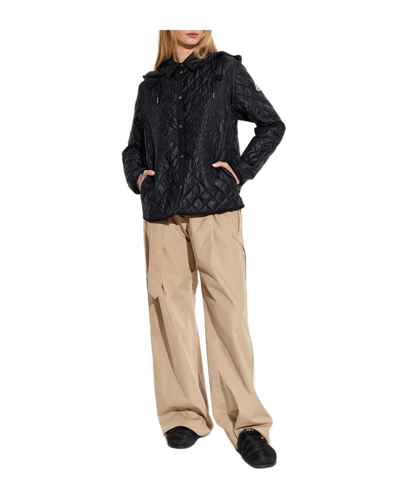 Moncler Quilted Jacket With Removable Hood