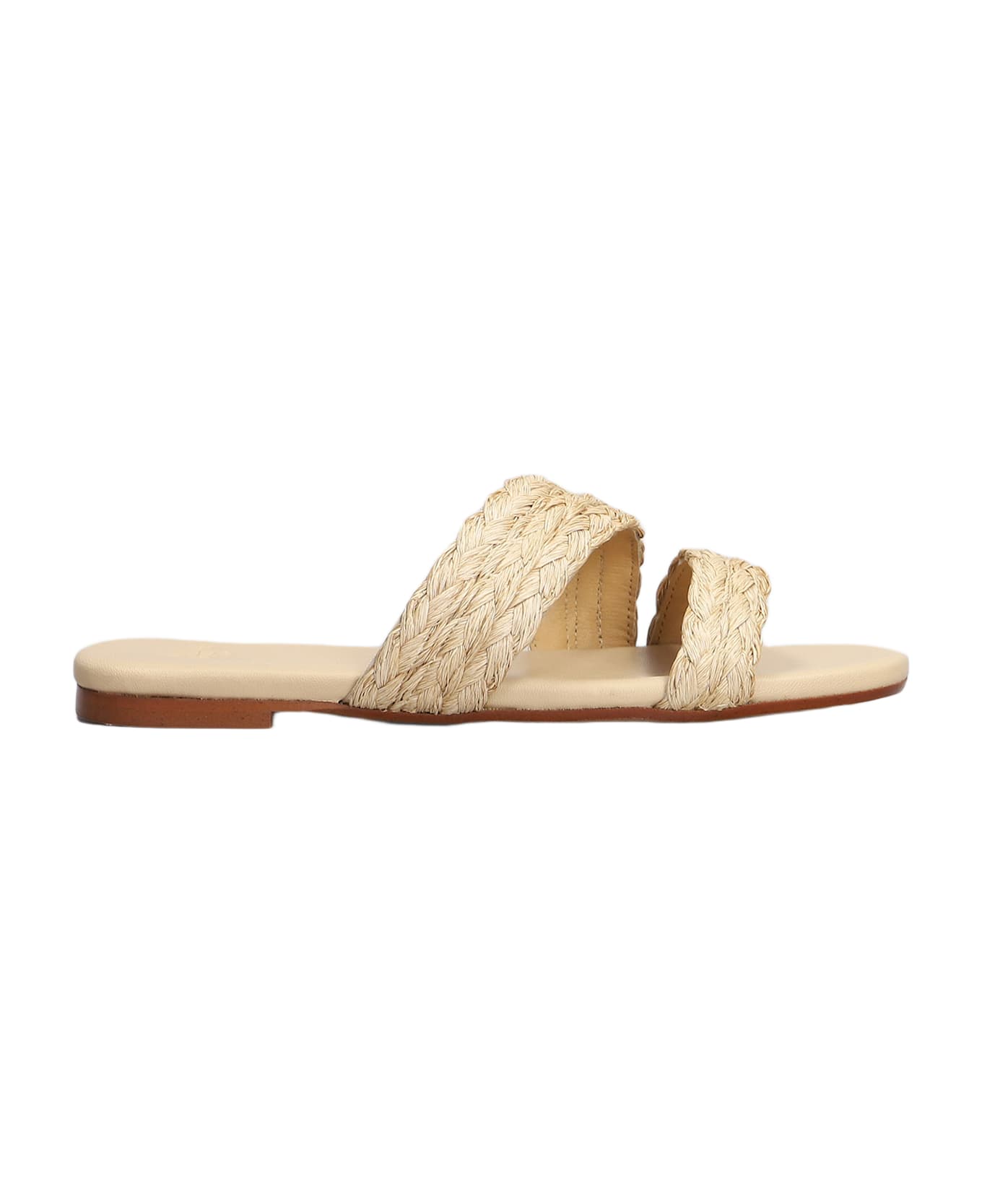 Castañer Paz-258 Flats In Beige Leather And Fabric - beige フラットシューズ