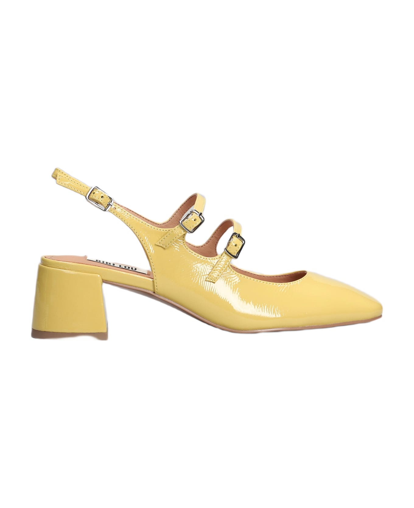 Bibi Lou Ninetta Pumps In Yellow Patent Leather - yellow