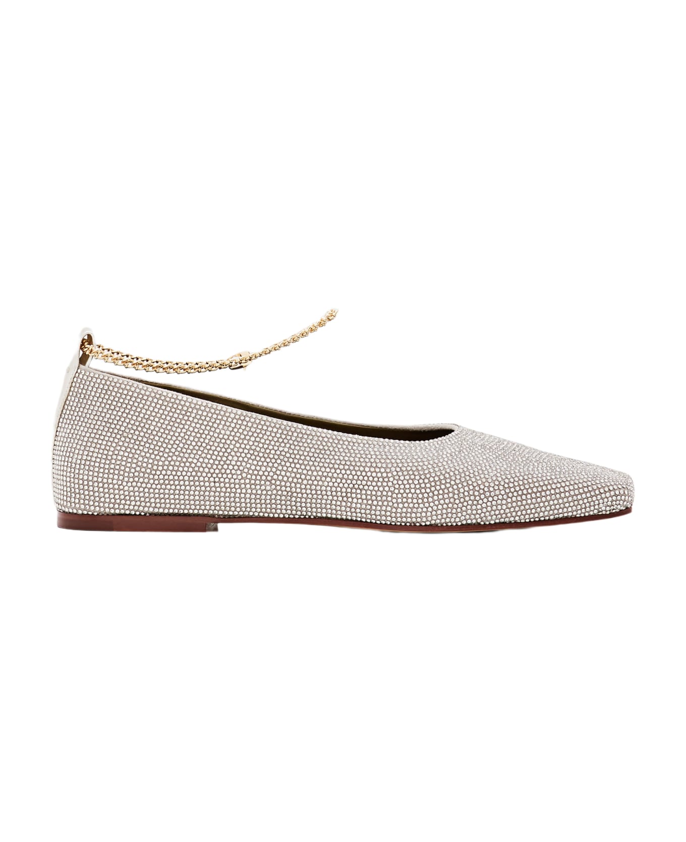 Maria Luca Augusta Strass Ballet Flat Shoes - Silver