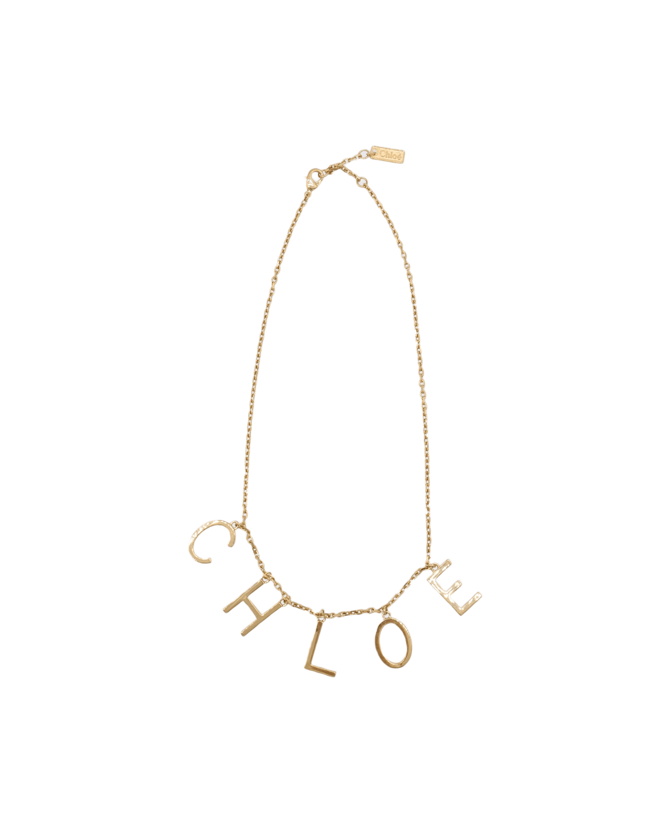 Chloé Gold Metal Necklace - VINTAGE GOLD