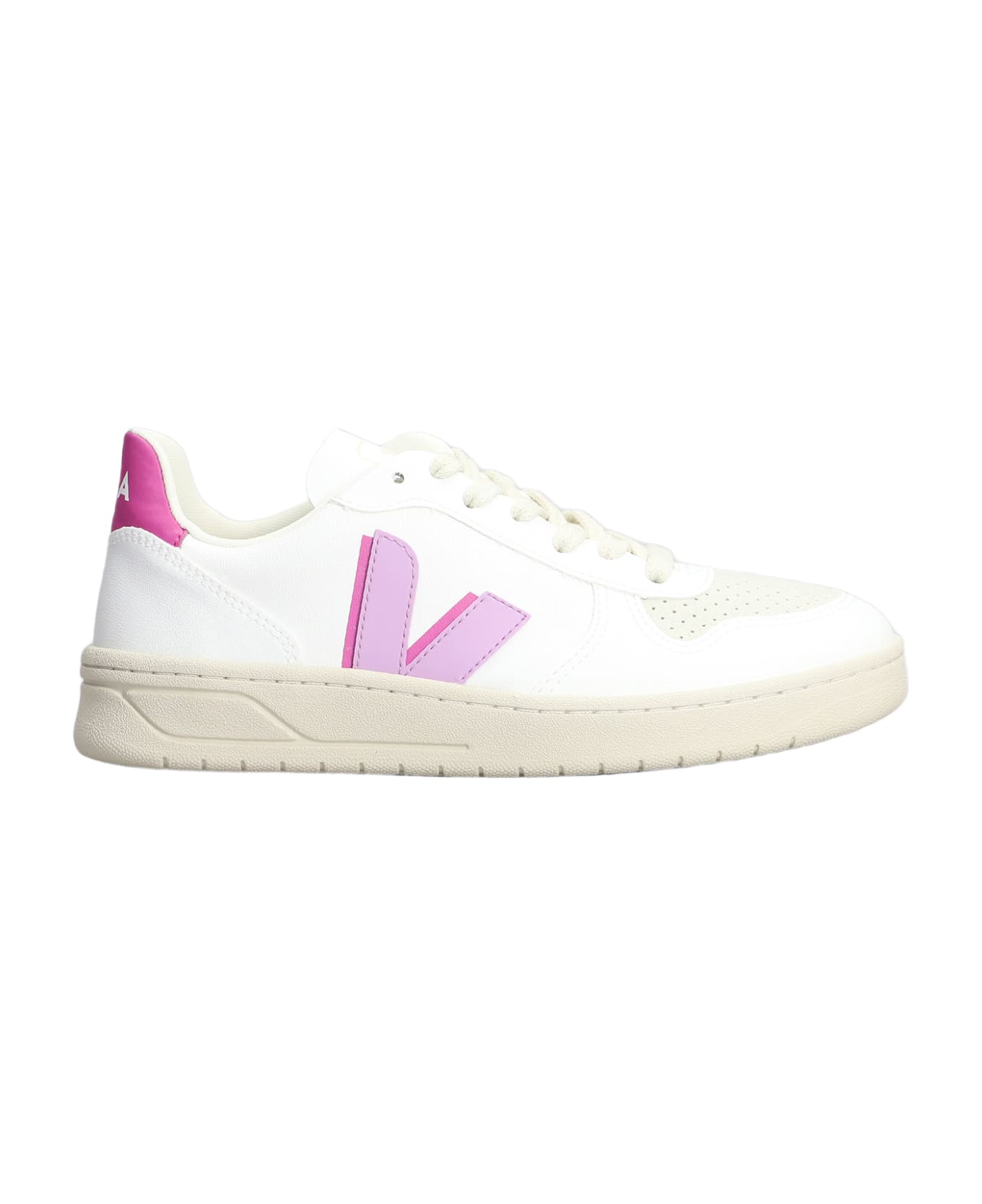 Veja V-10 W Ii Sneakers In White Leather - white