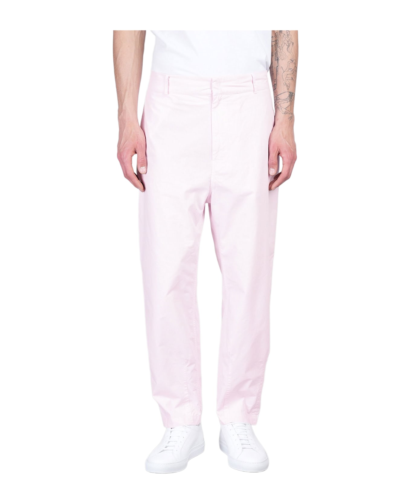 Mauro Grifoni Pants In Rose-pink Cotton - rose-pink