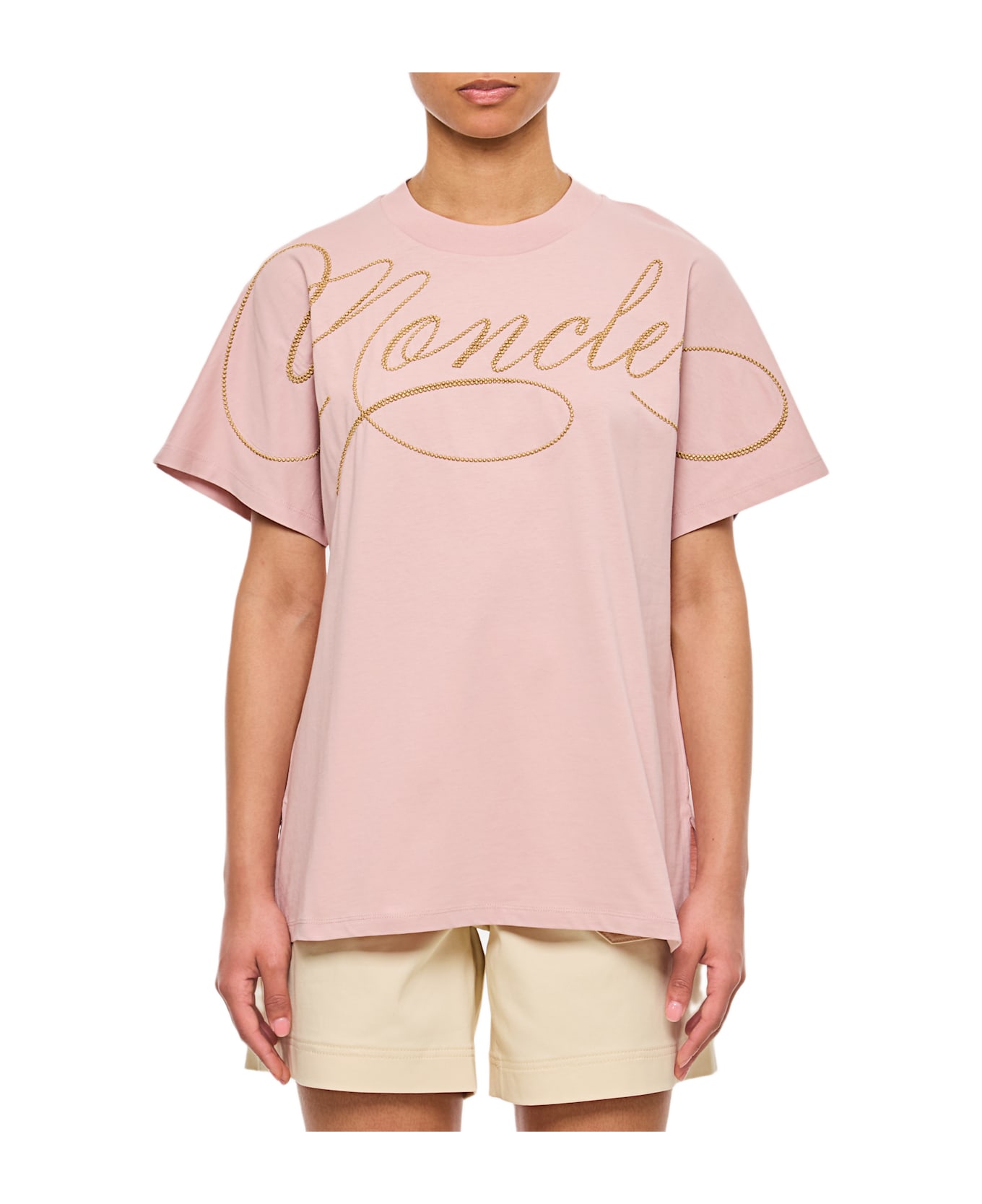 Moncler Logo T-shirt - Pink Tシャツ
