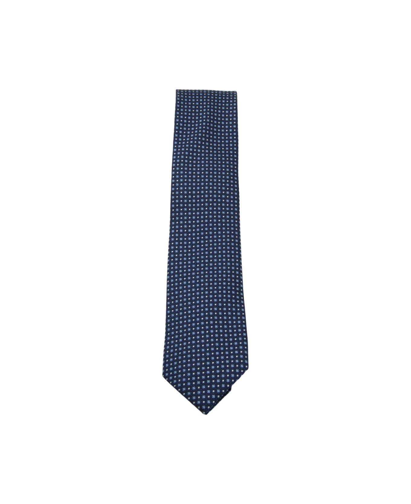 Zegna Navy Silk Tie - Blue