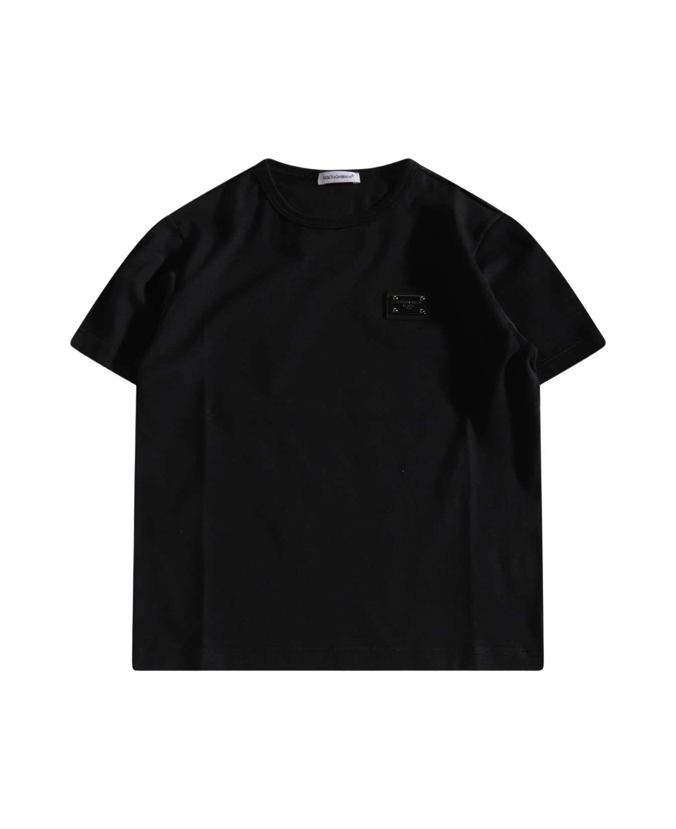 Dolce & Gabbana Black Cotton T-shirt - Black