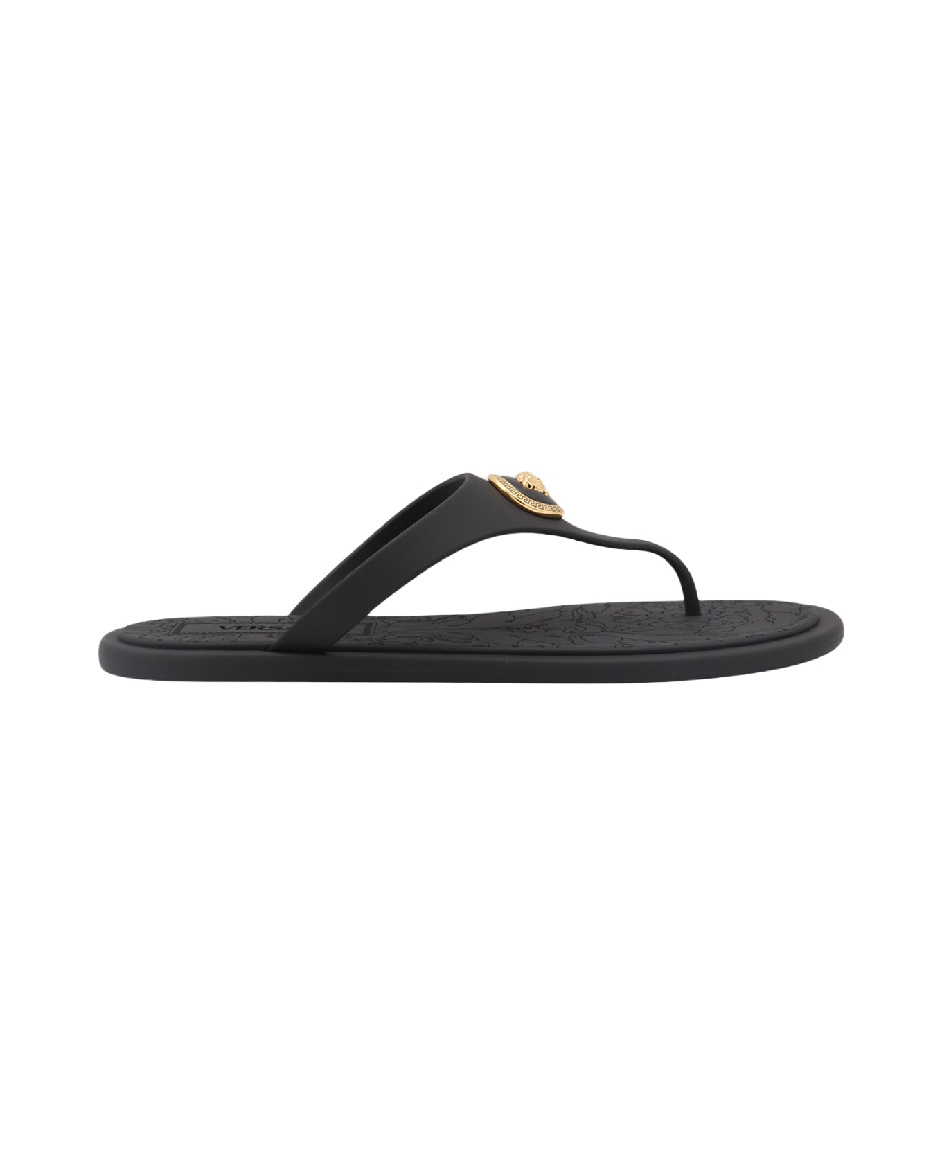 Versace Black Flats - Black