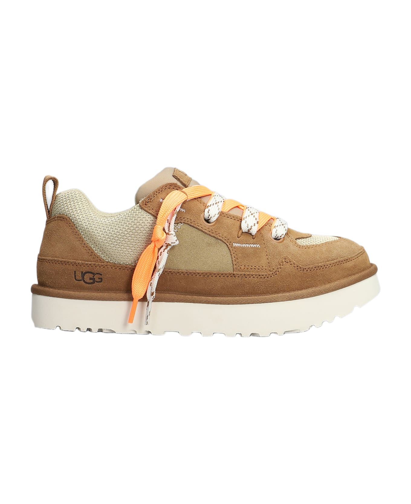 UGG Lo Lowmel Sneakers In Leather Color Suede And Fabric - leather color