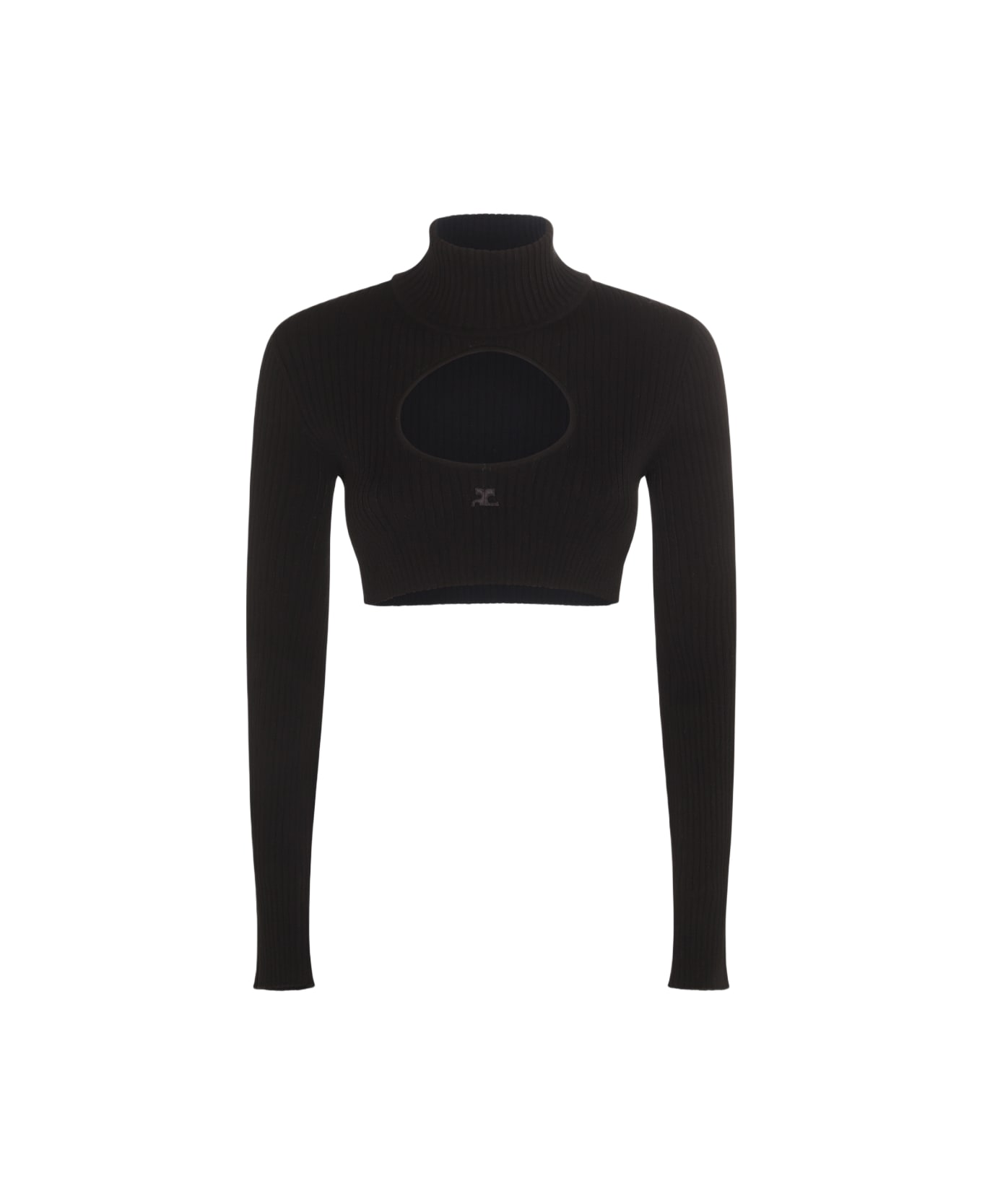 Courrèges Black Viscose Knitwear - Black ニットウェア