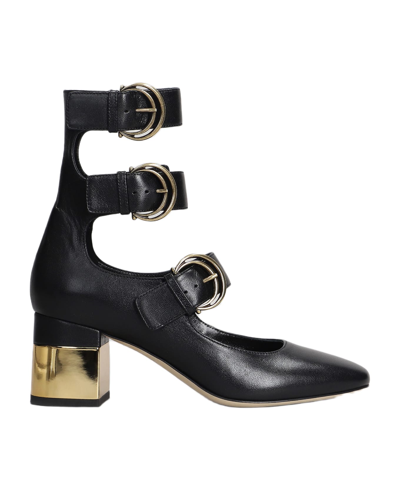 Chloé Alize Pumps In Black Leather - black