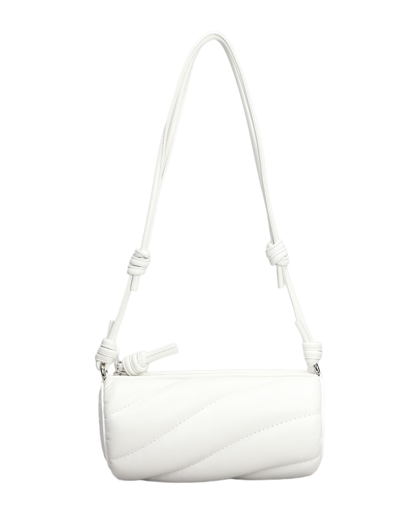 Fiorucci Mini Mella Shoulder Bag In White Leather - white