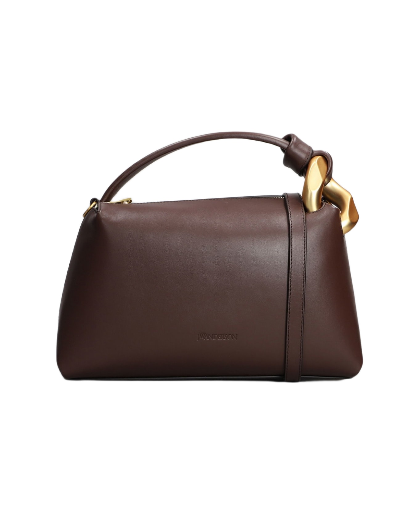 J.W. Anderson Corner Hand Bag In Brown Leather - brown