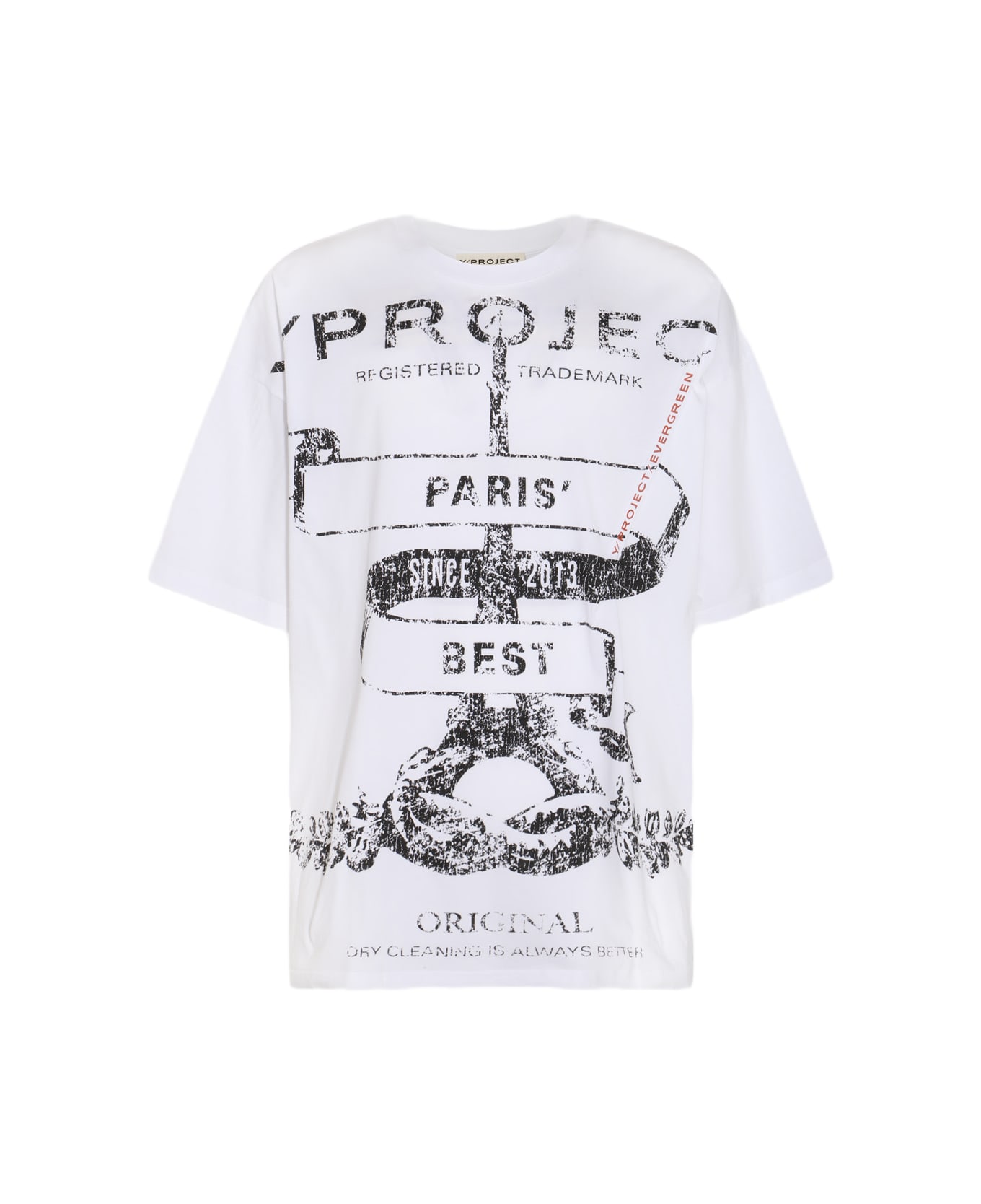 Y/Project White, Black And Red Cotton T-shirt シャツ