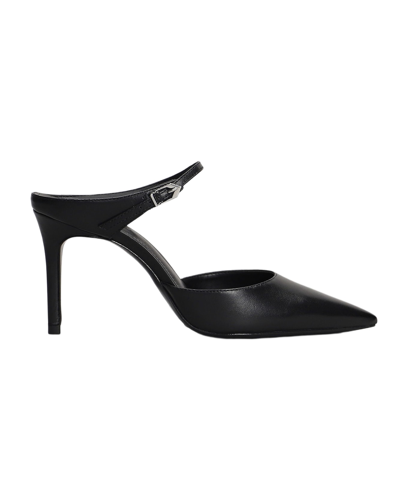 Schutz Laura Mule Slipper-mule In Black Leather - black
