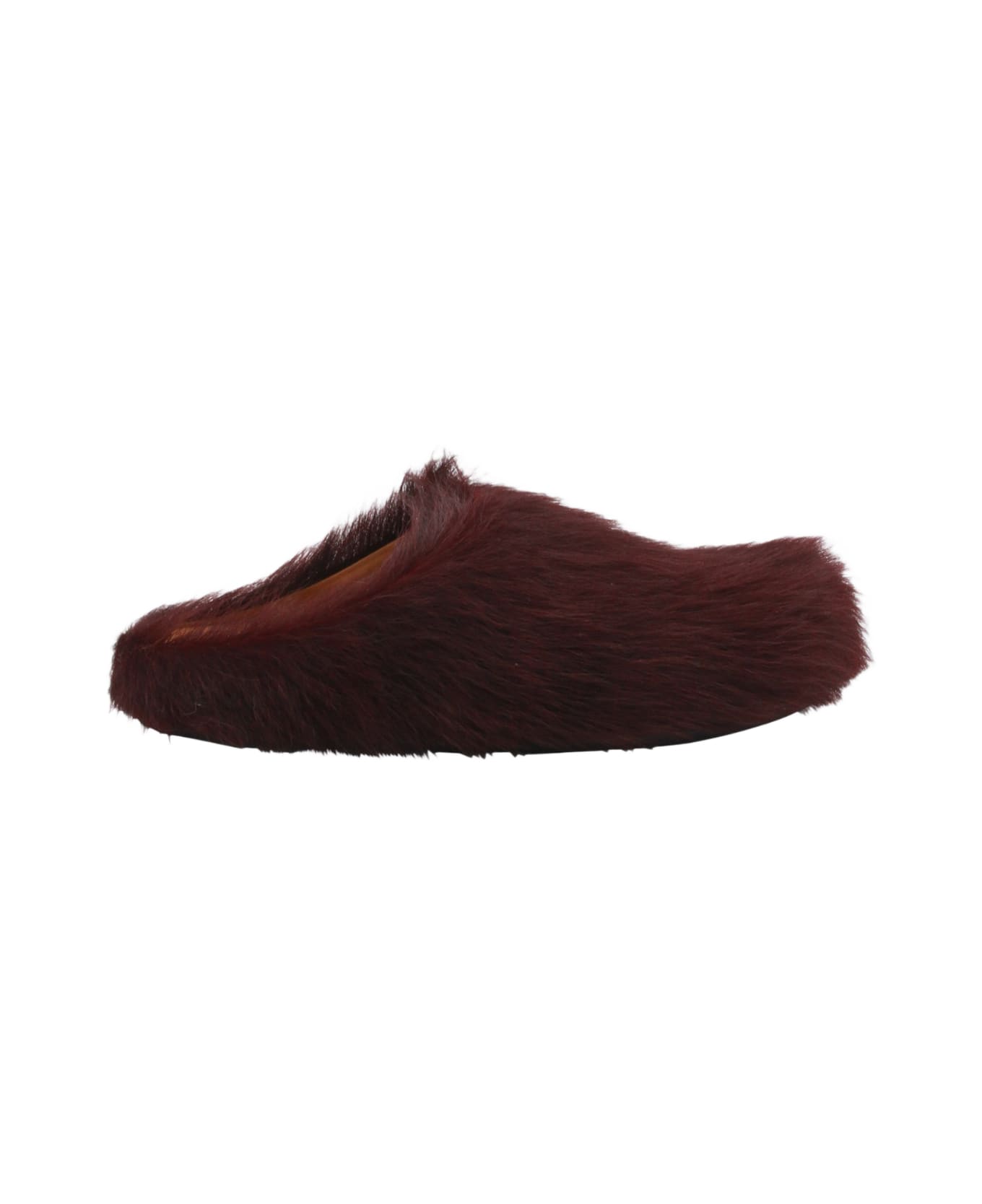 Marni Dark Red Leather Sandals - WILD CHERRY