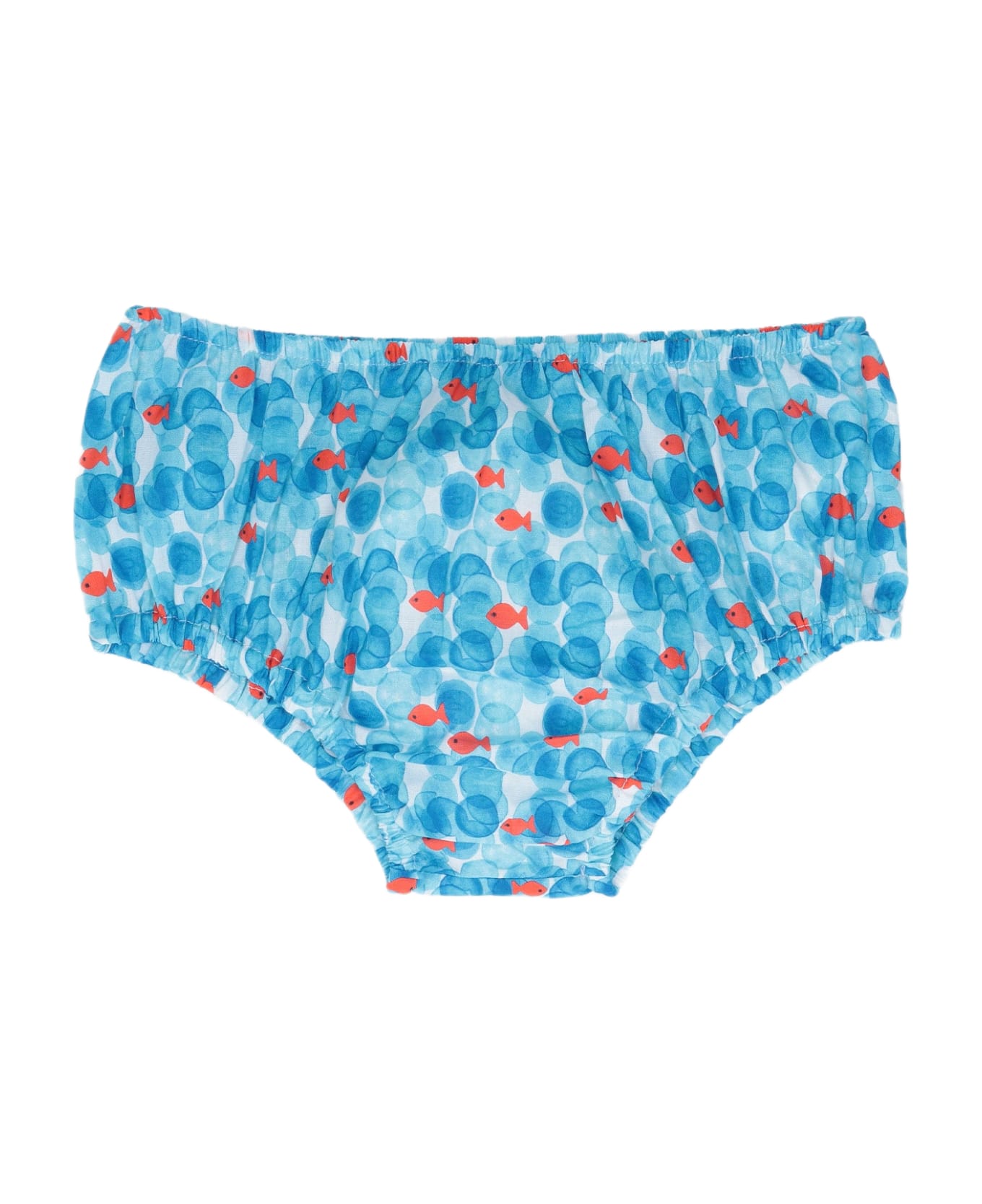 MC2 Saint Barth Infant Bloomers Pimmy With Bubbles And Fishes Print - SKY