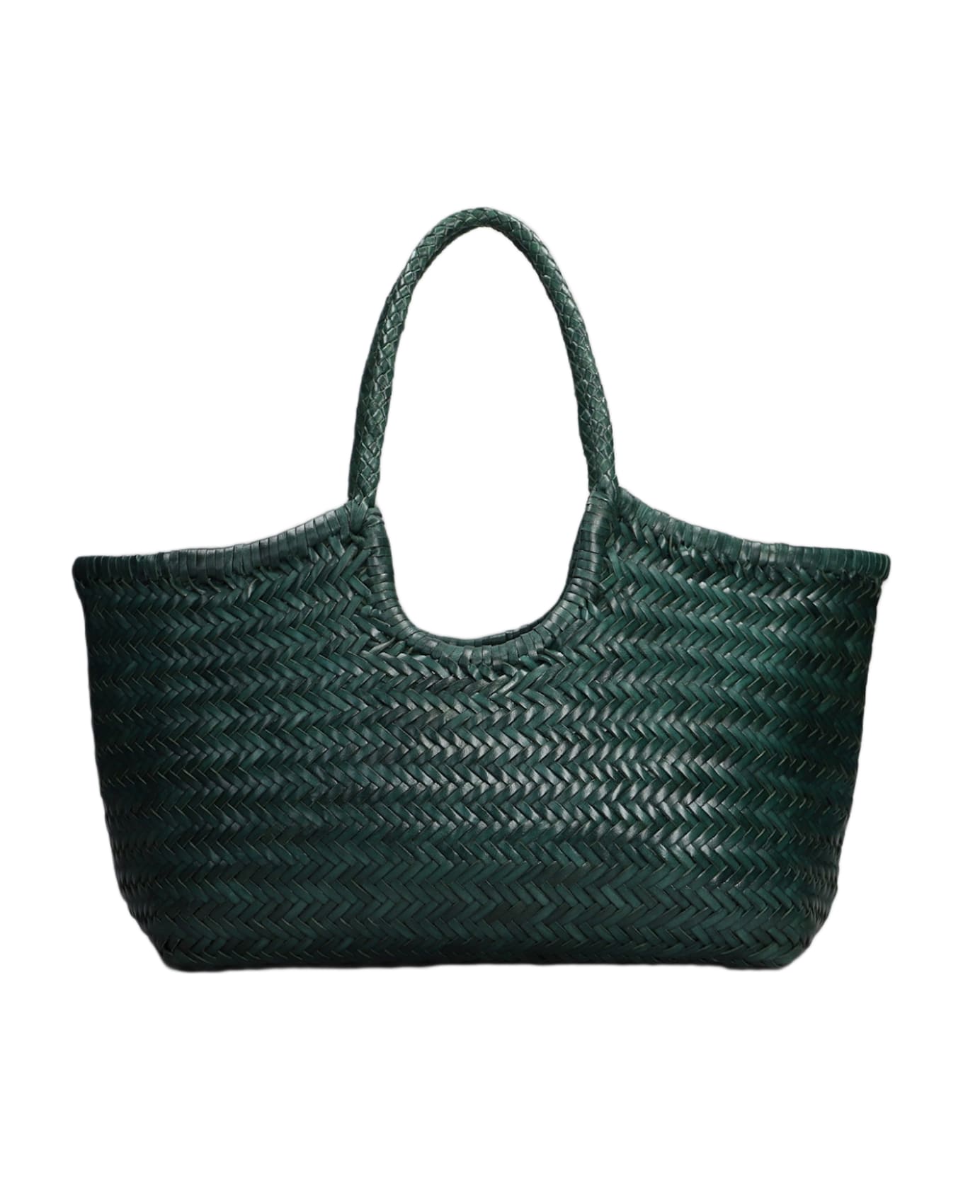 Dragon Diffusion Nantucket Basket Big Tote In Green Leather - green