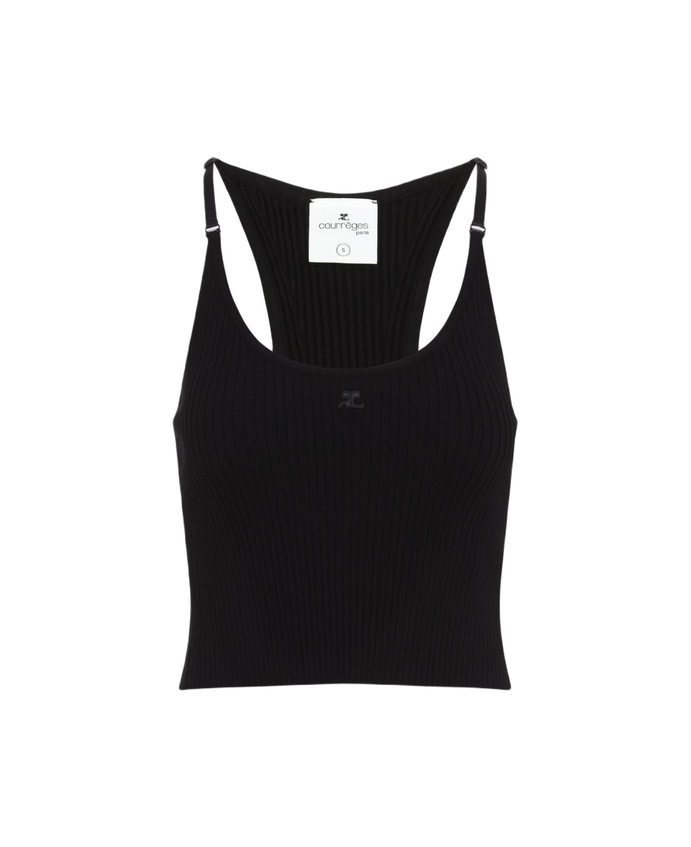 Courrèges 'scuba Rib' Top - Black
