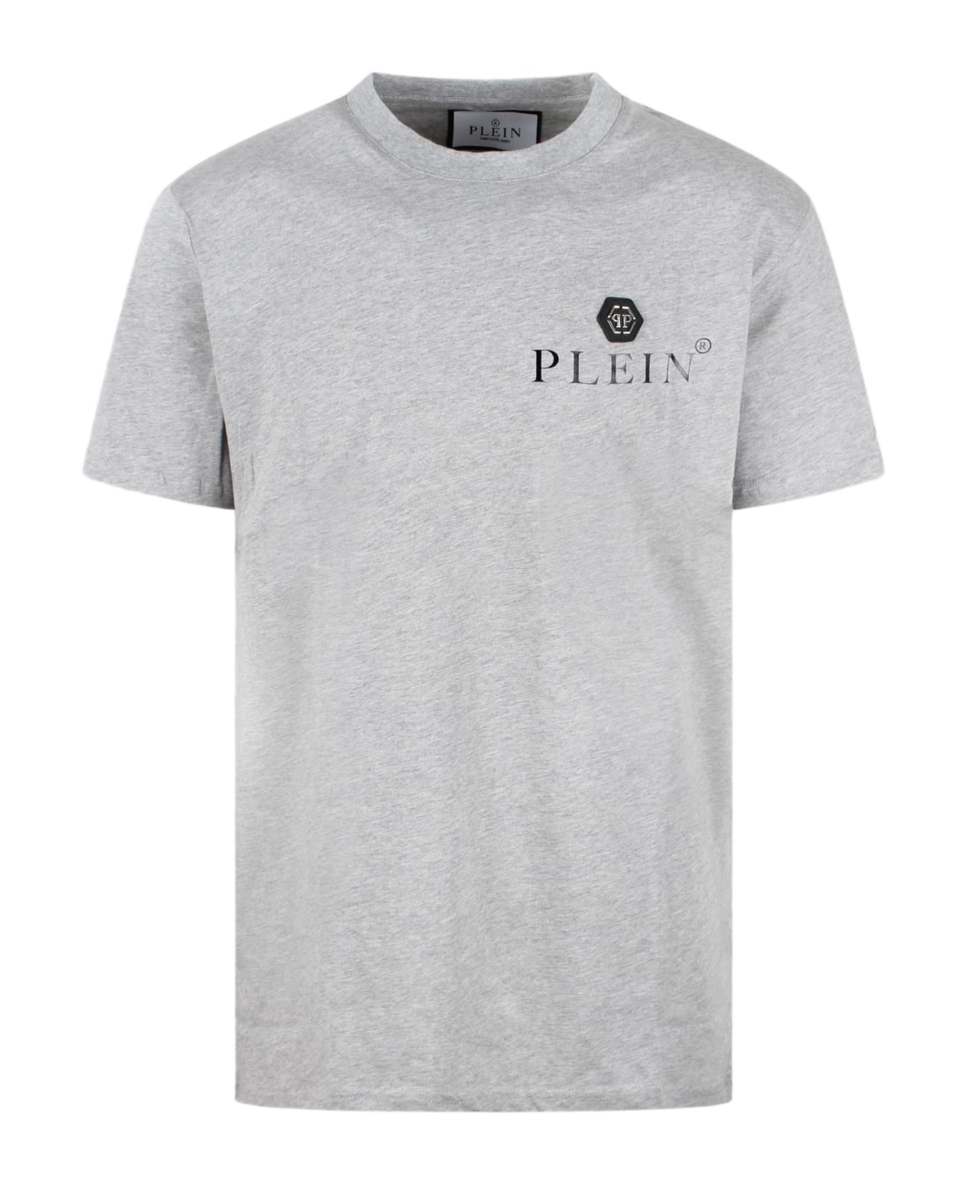 Philipp Plein Round Neck Ss T-shirt - Grey シャツ